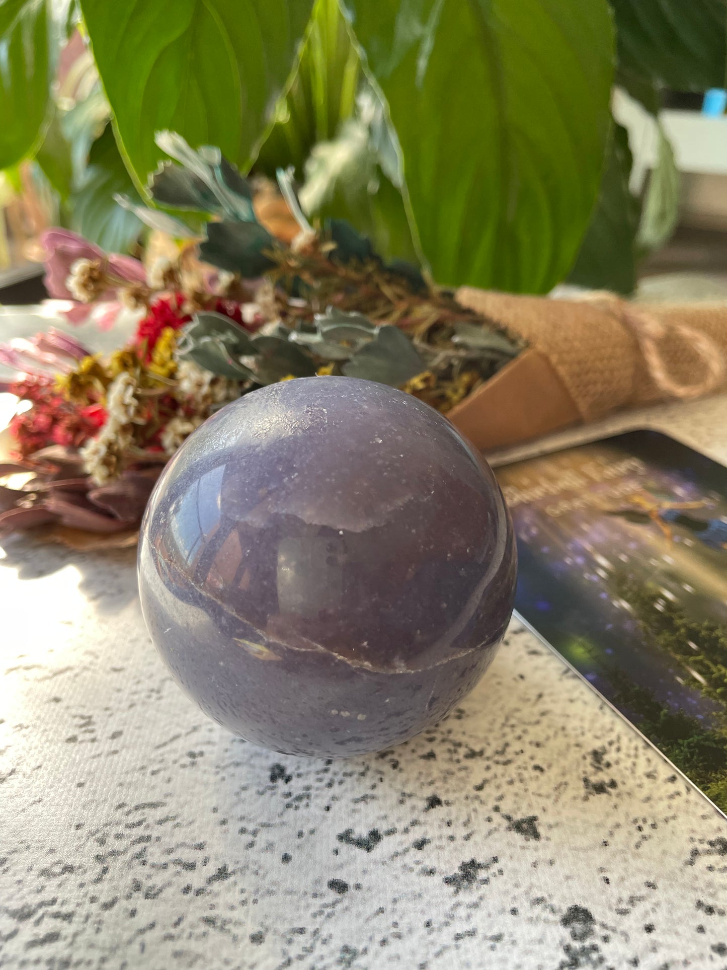 Trolleite/ Lazulite Sphere Includes Holder