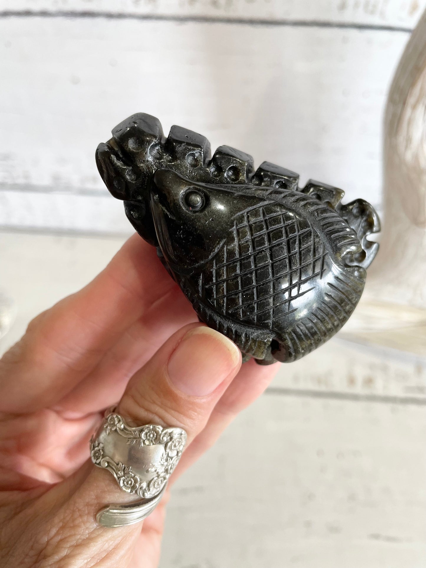 Golden Obsidian Fish