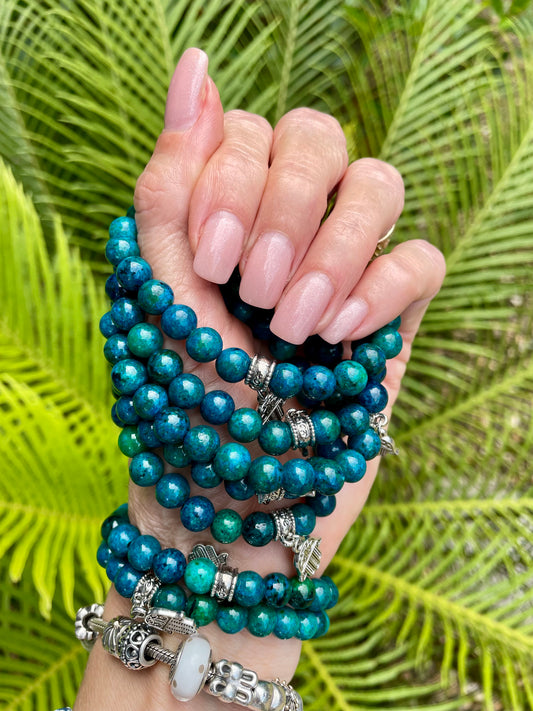 Chrysocolla Azurite Healing Bracelet