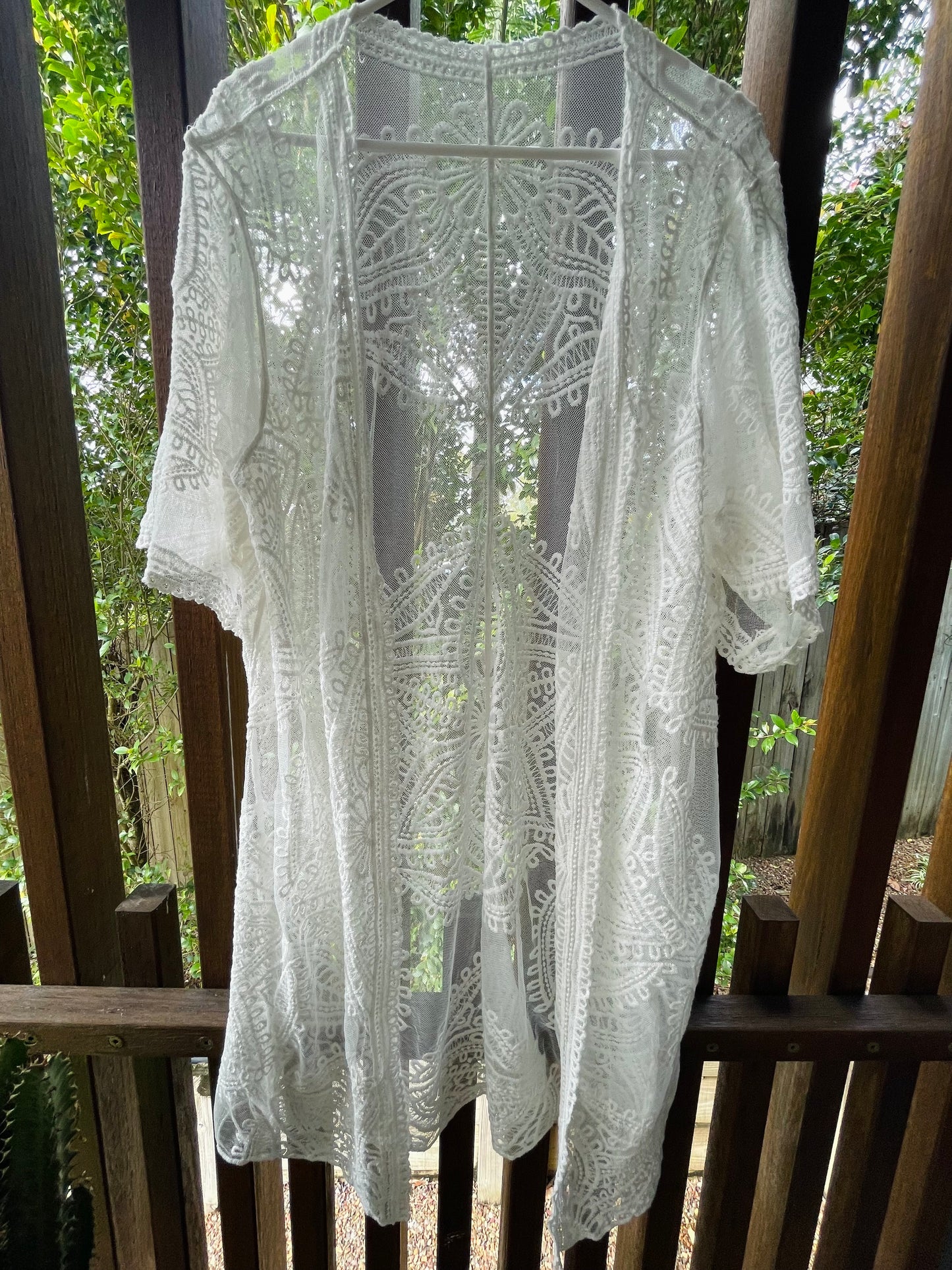White Lace Duster ~ one size 6-16