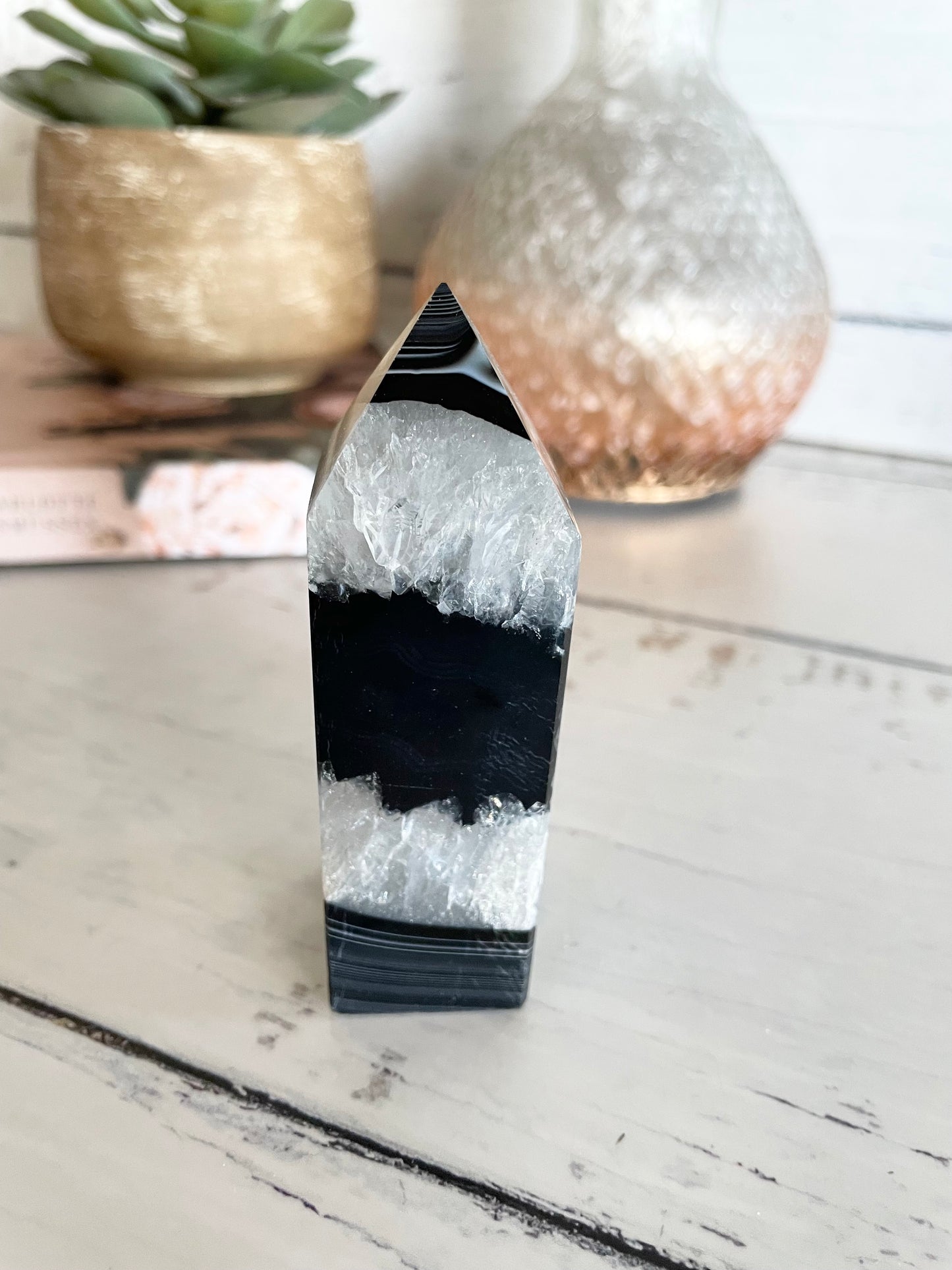 Black Agate Obelisk