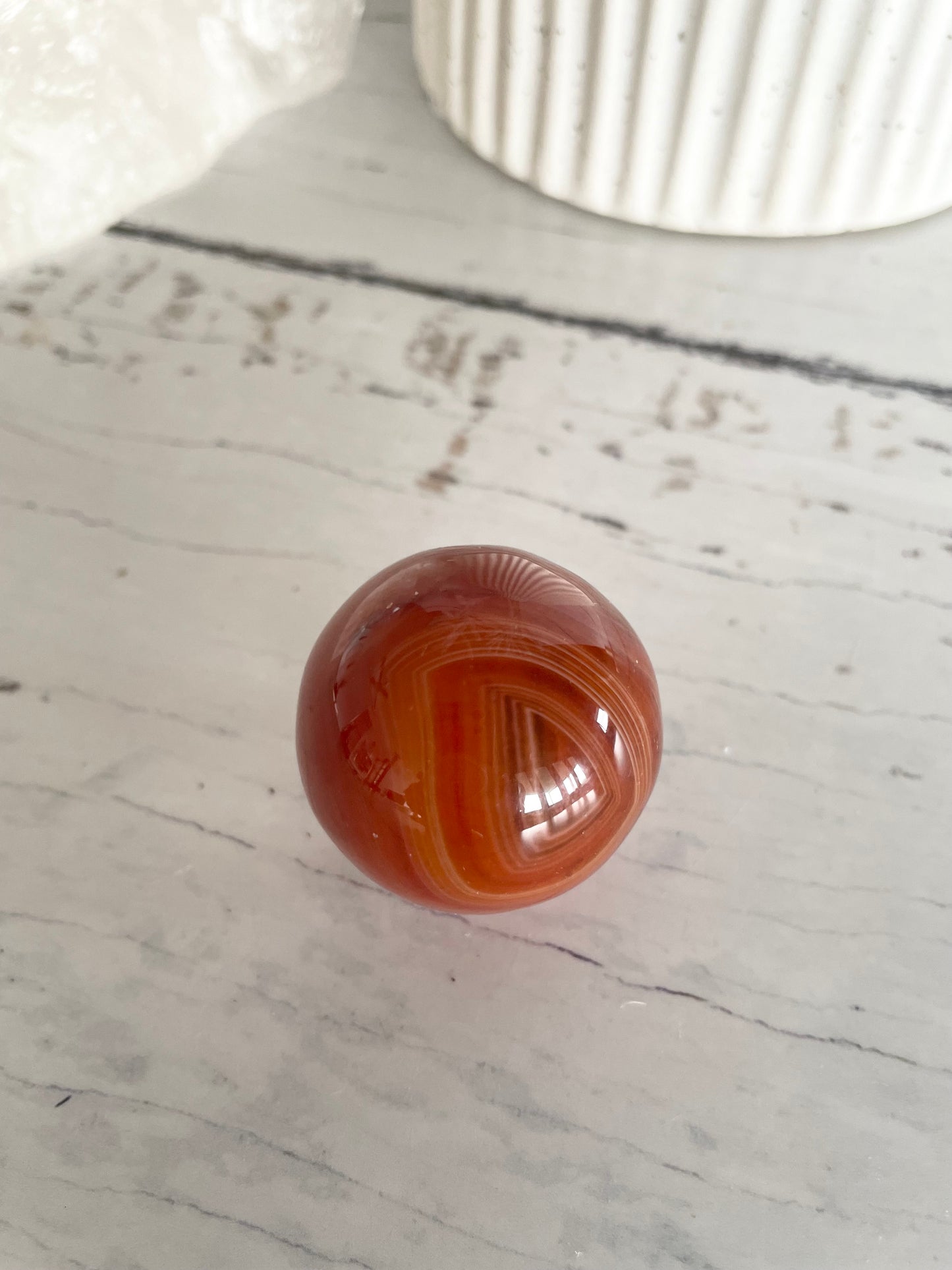 Carnelian Sphere Includes Holder