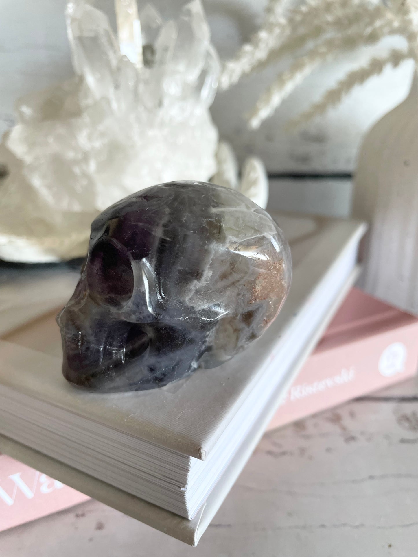 Chevron Dream Amethyst Skull