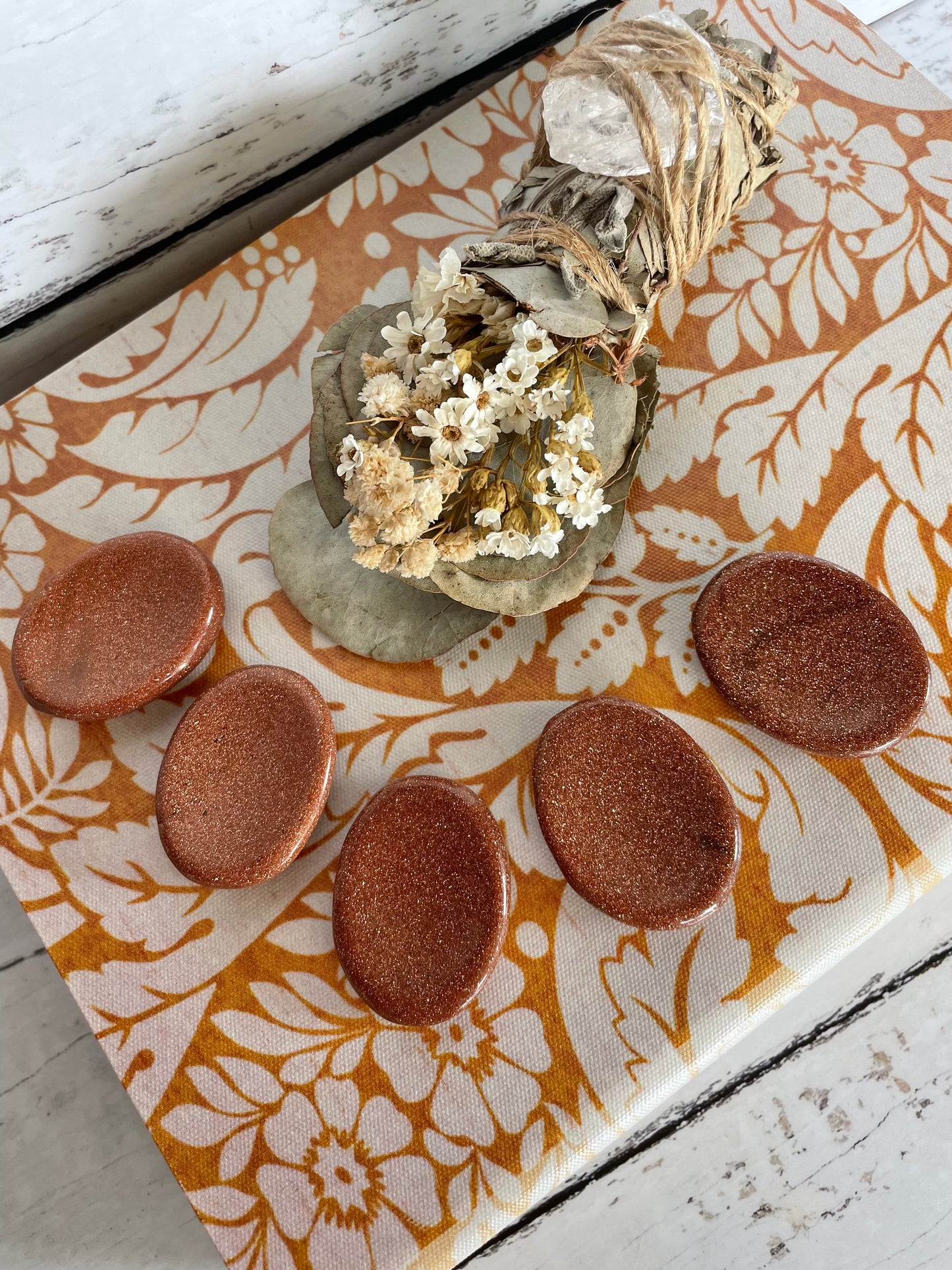 Goldstone Thumb/Worry Stone ~ intuitively chosen