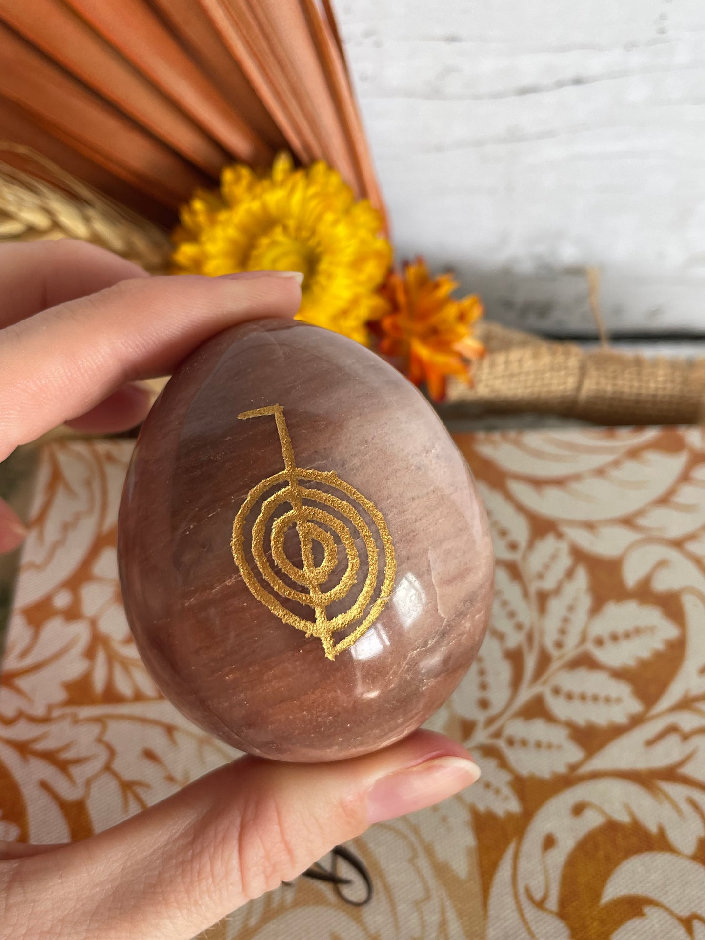 Desert Jasper Reiki Egg with holder