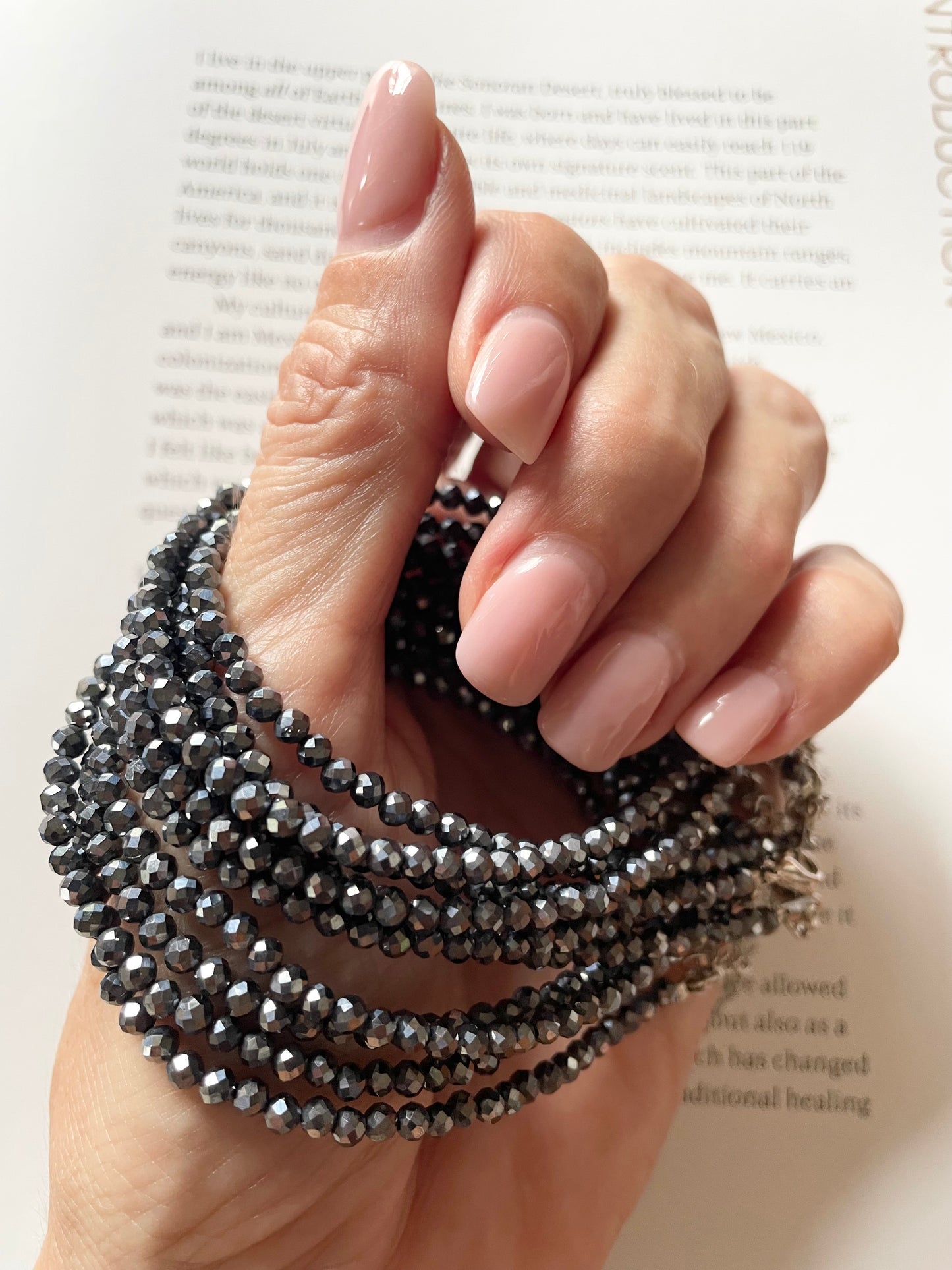 Faceted Bracelet ~ Hematite