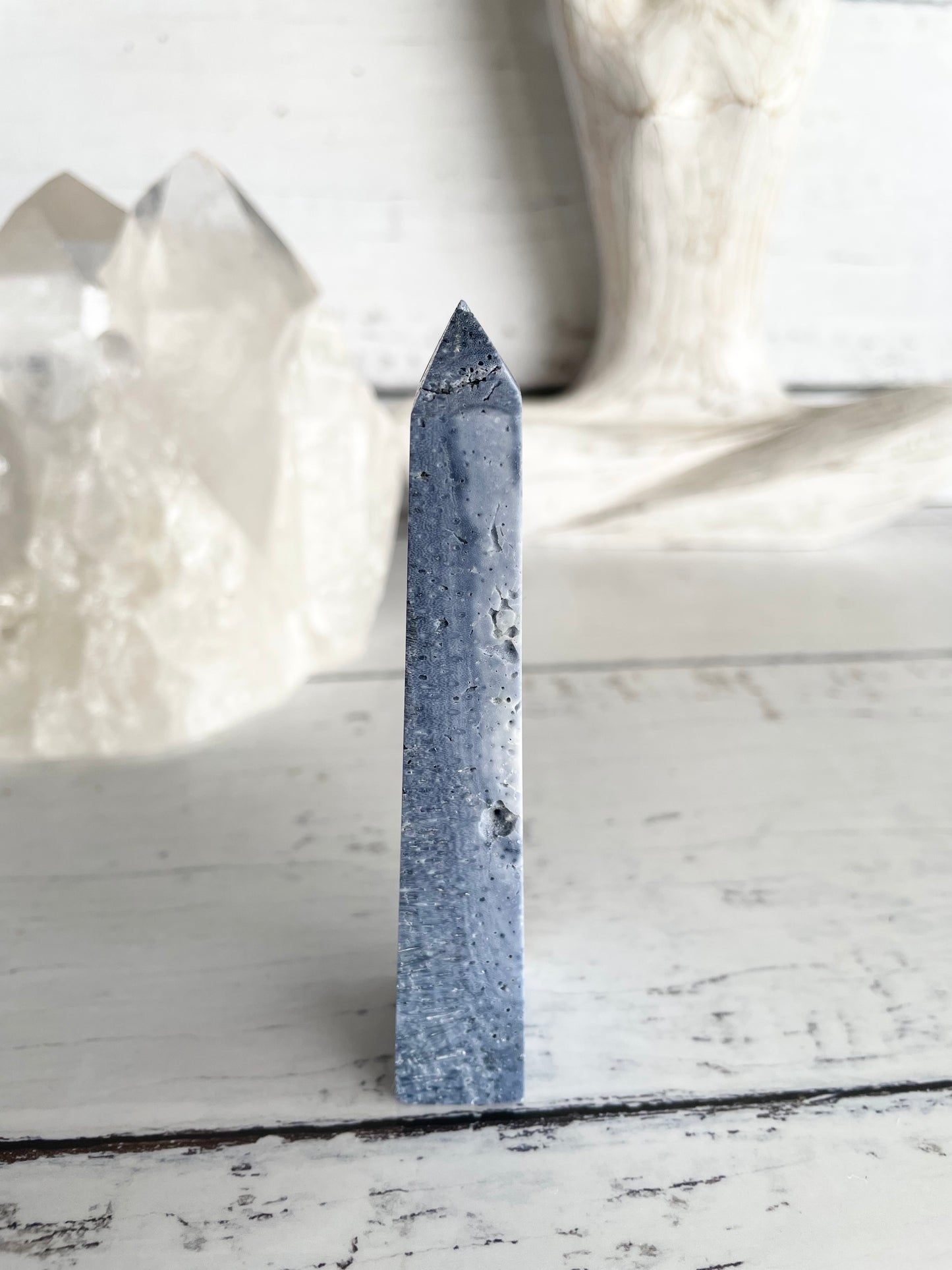 Blue coral jade Obelisk