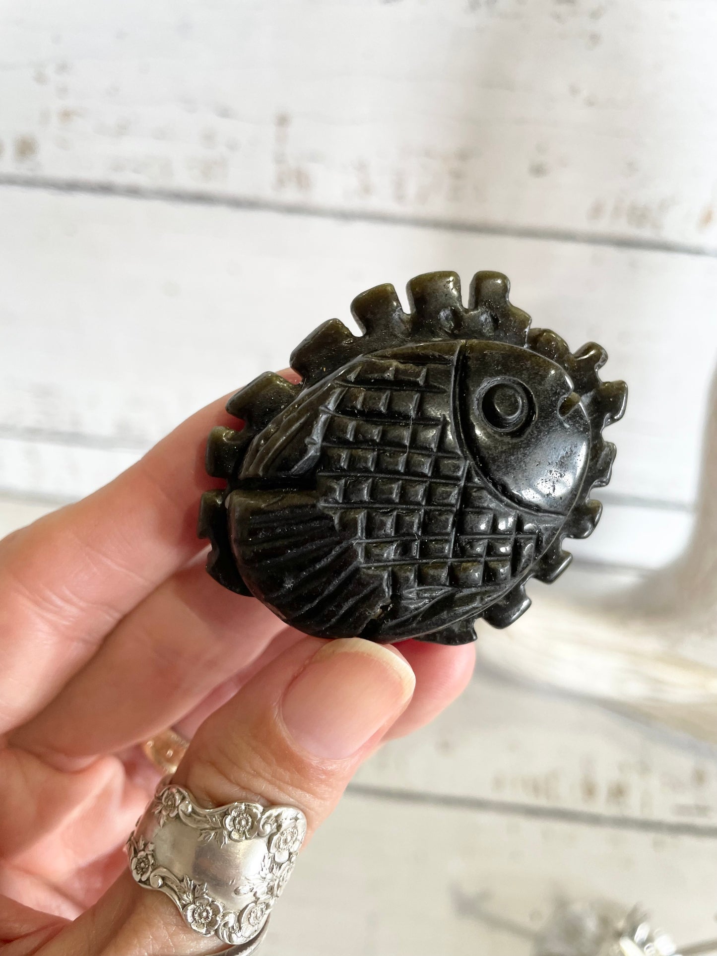 Golden Obsidian Fish