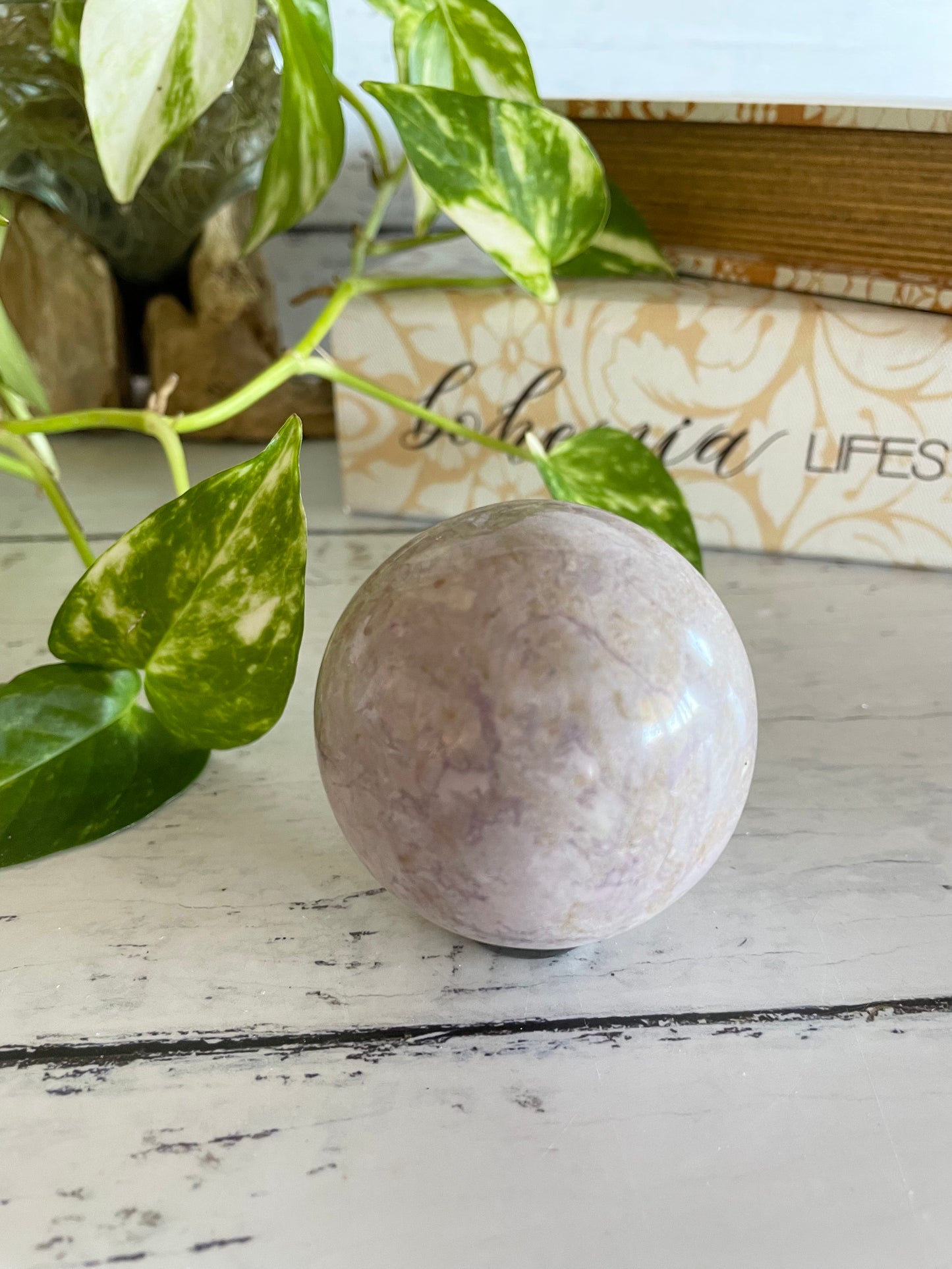 Phosphosiderite / Hope Stone Sphere Includes Holder