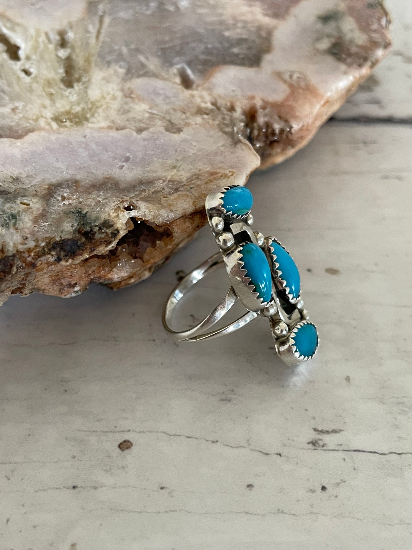 Navajo Sleeping Beauty Turquoise Ring ~ size 6