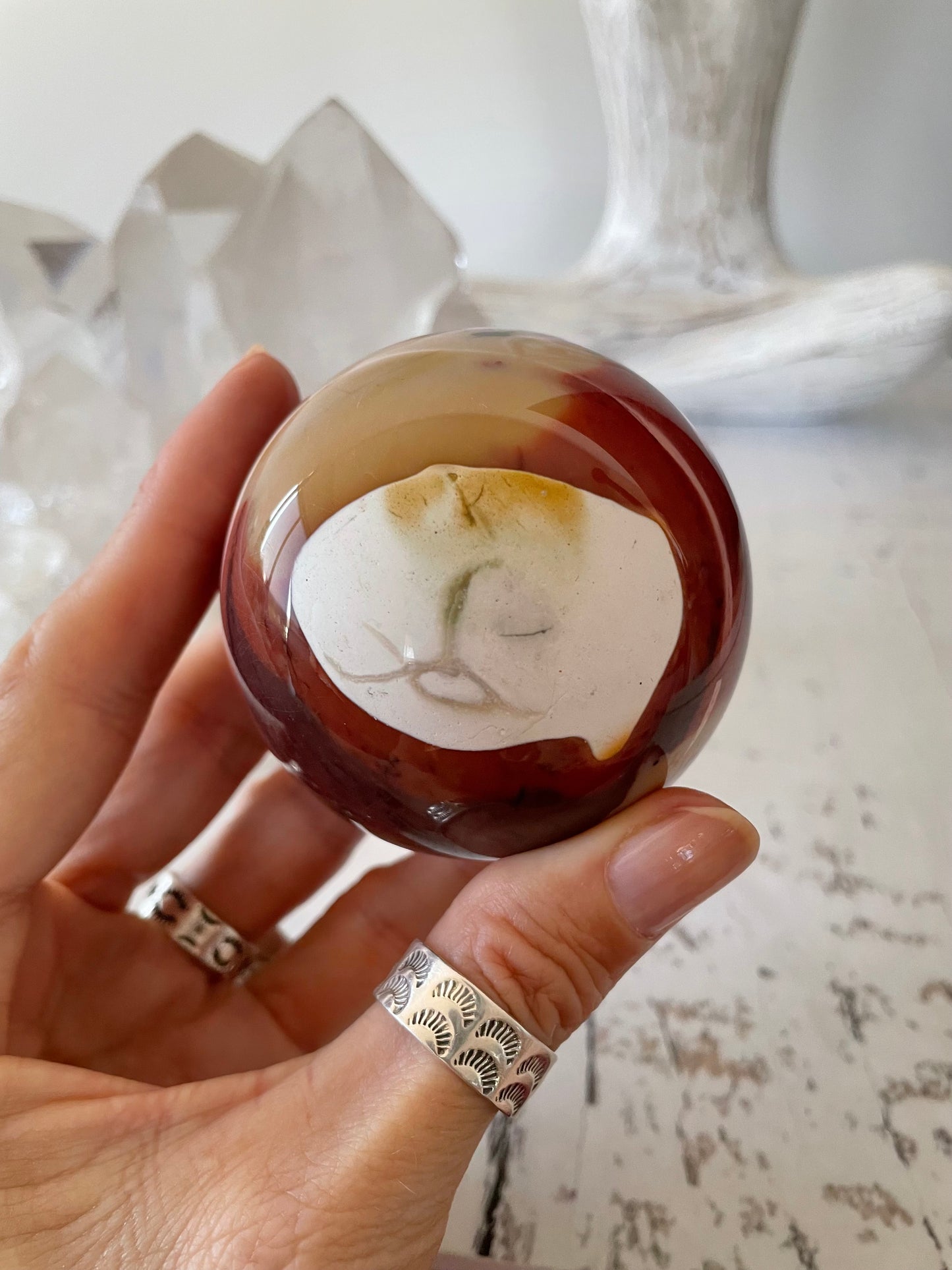 Mookaite Sphere Includes Holder