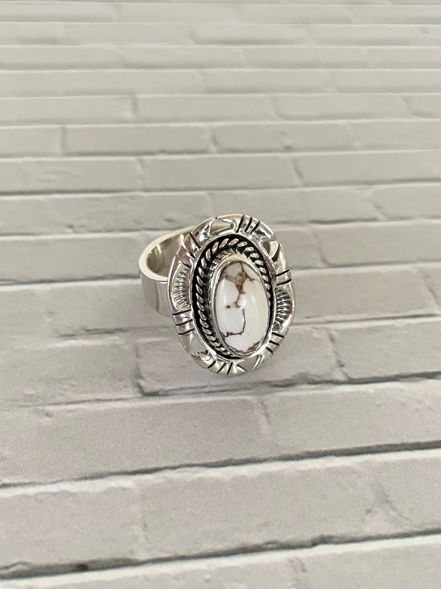 Wild Horse Magnesite Ring - adjustable size 6-10