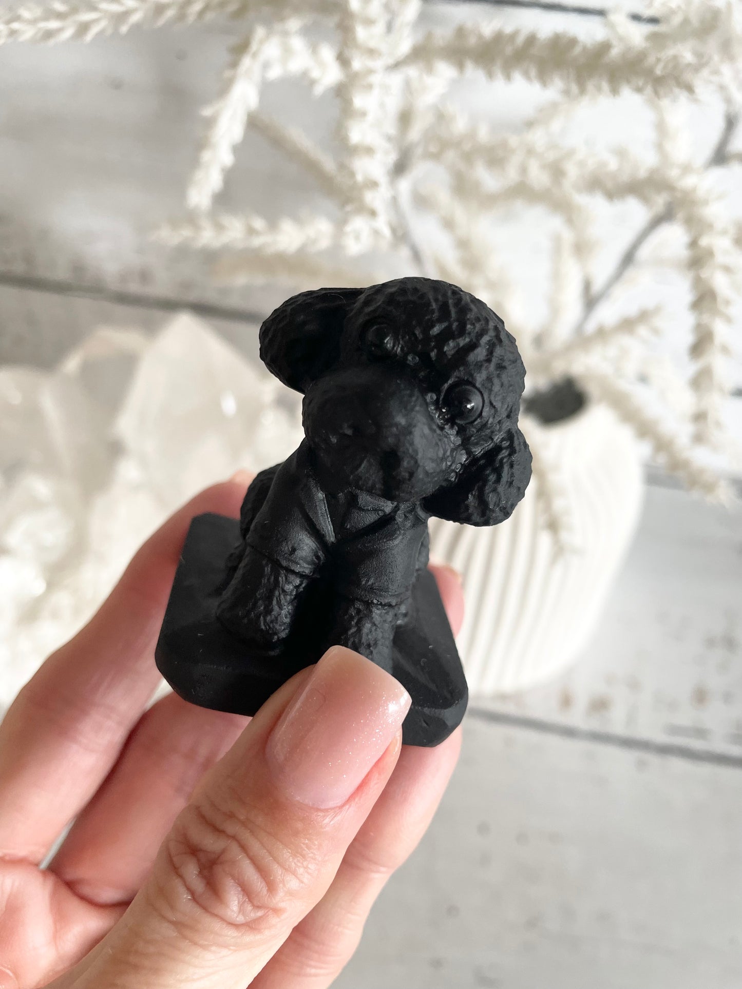 Black Obsidian Dog ~ Poodle (social butterfly)