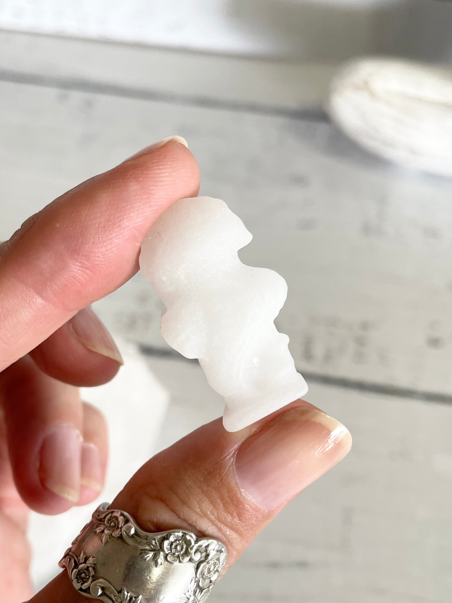 Sea Horse ~ White Jade