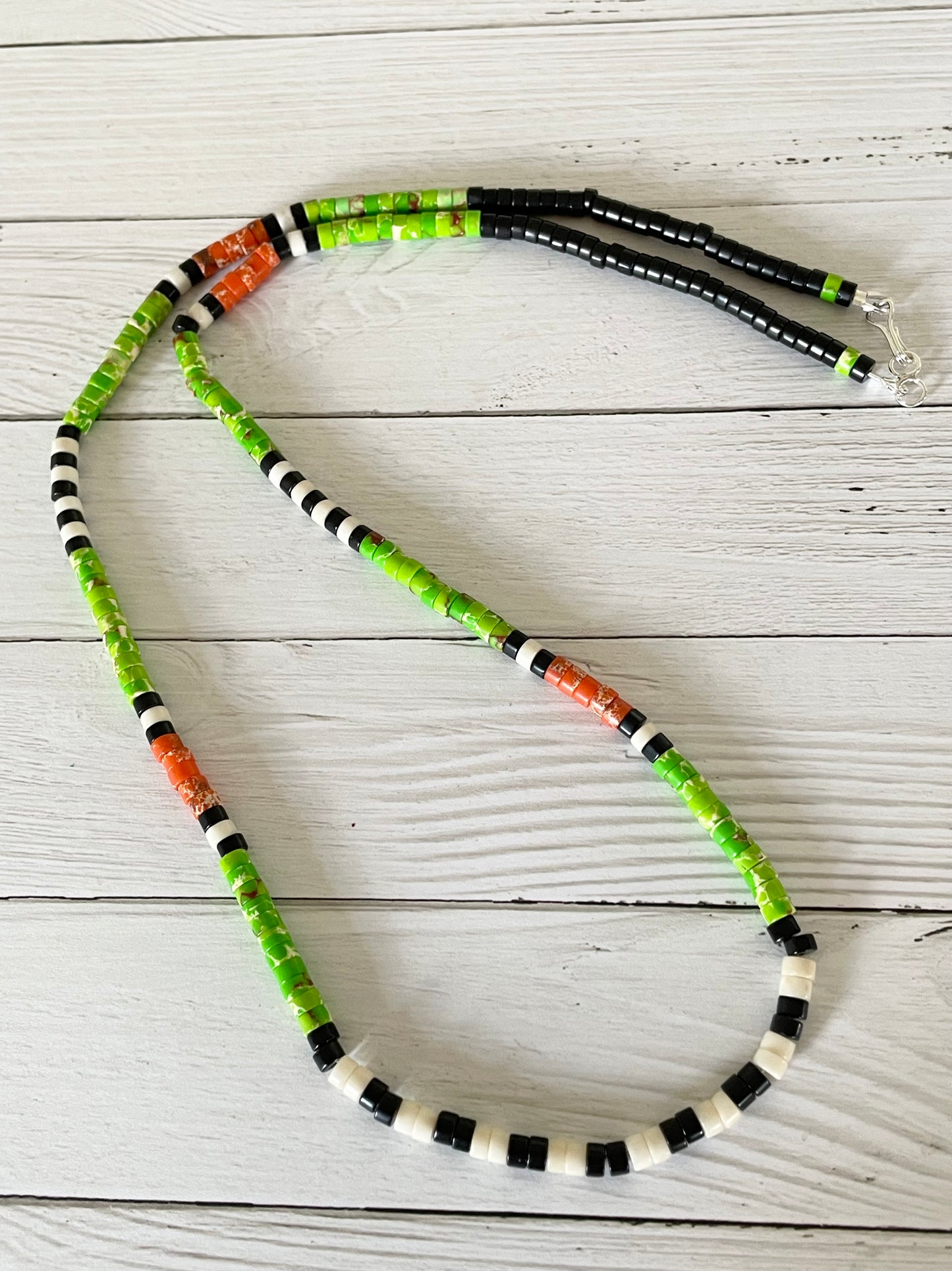 Cherokee Beaded Necklace - Black Onyx/Jasper