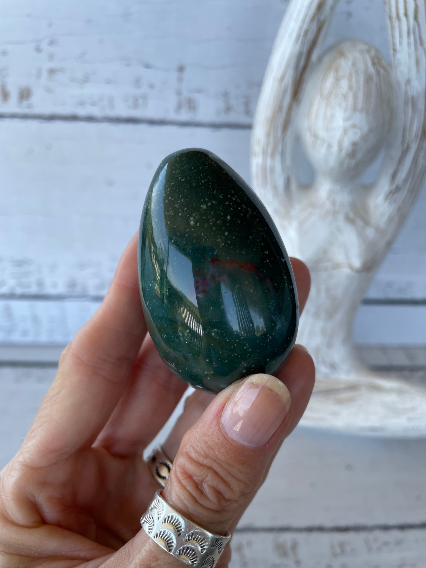 Bloodstone Egg with holder