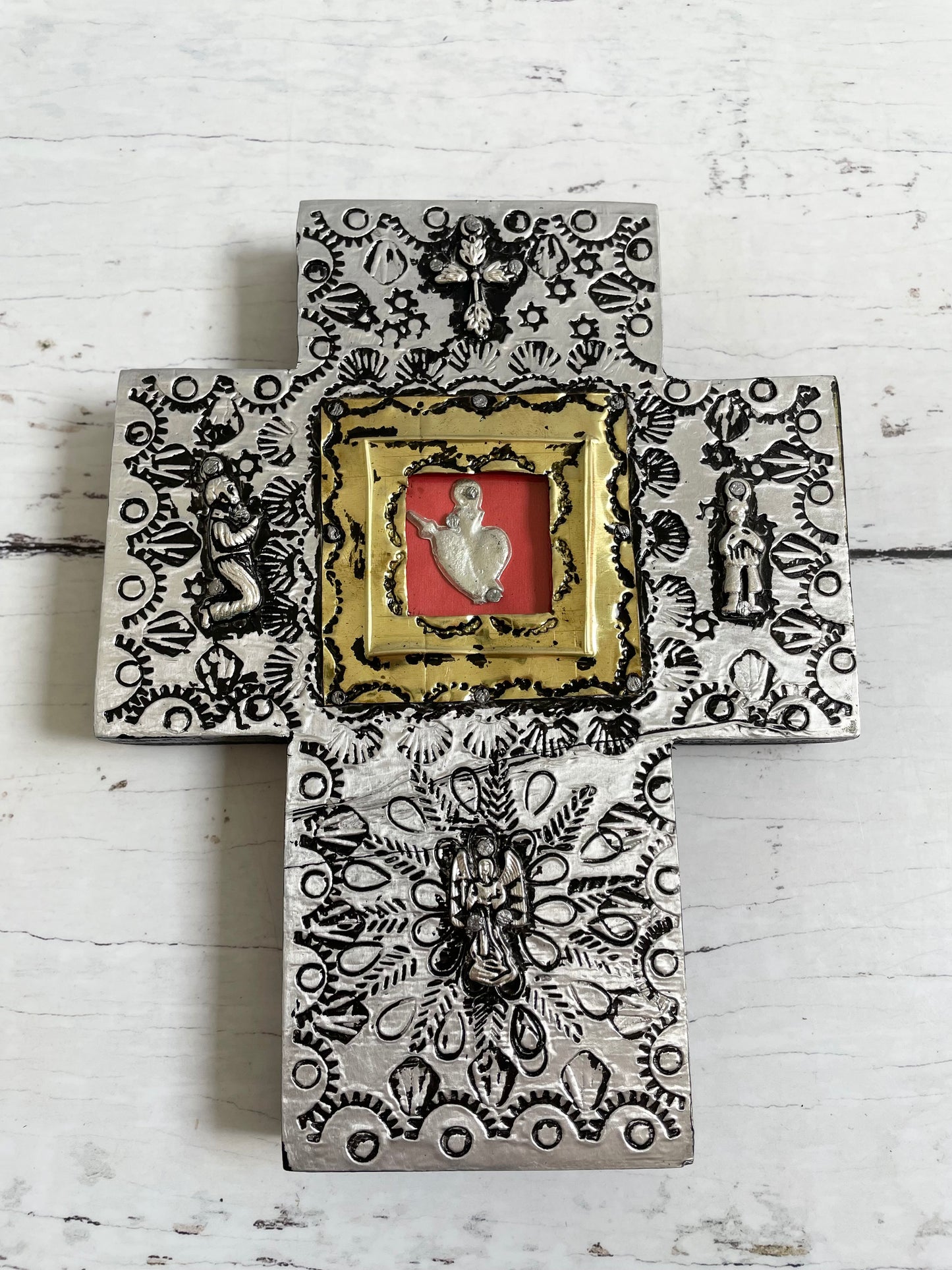 Mexican Milagro Tin Cross