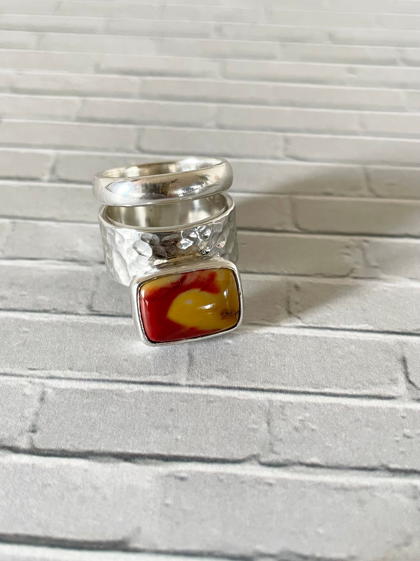 Mookaite Silver Ring ~ size 6.5