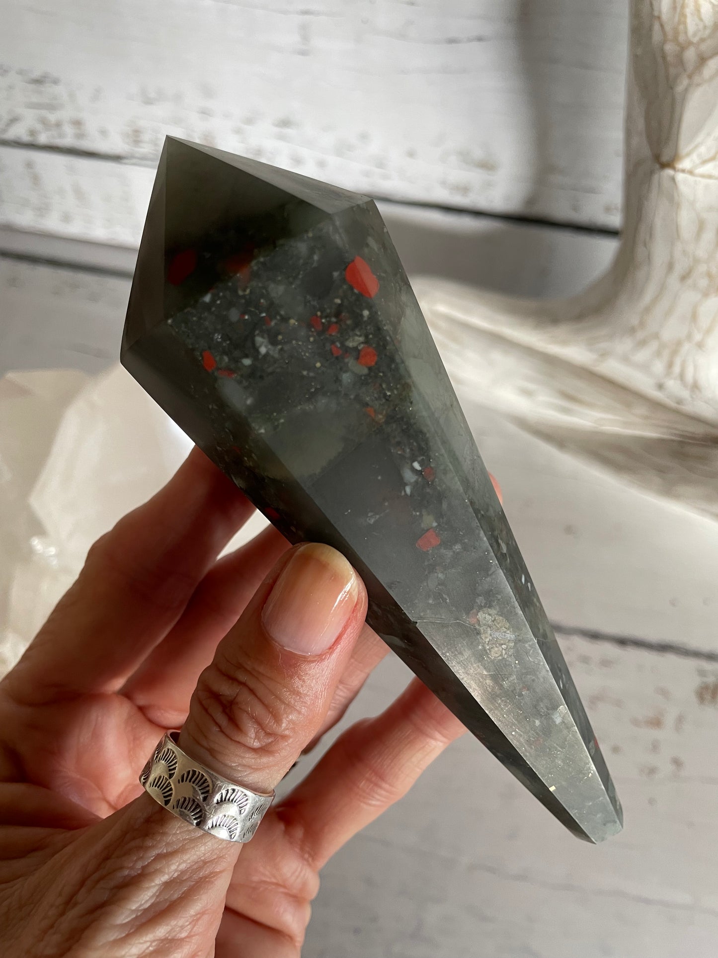 African Bloodstone Torch/Point