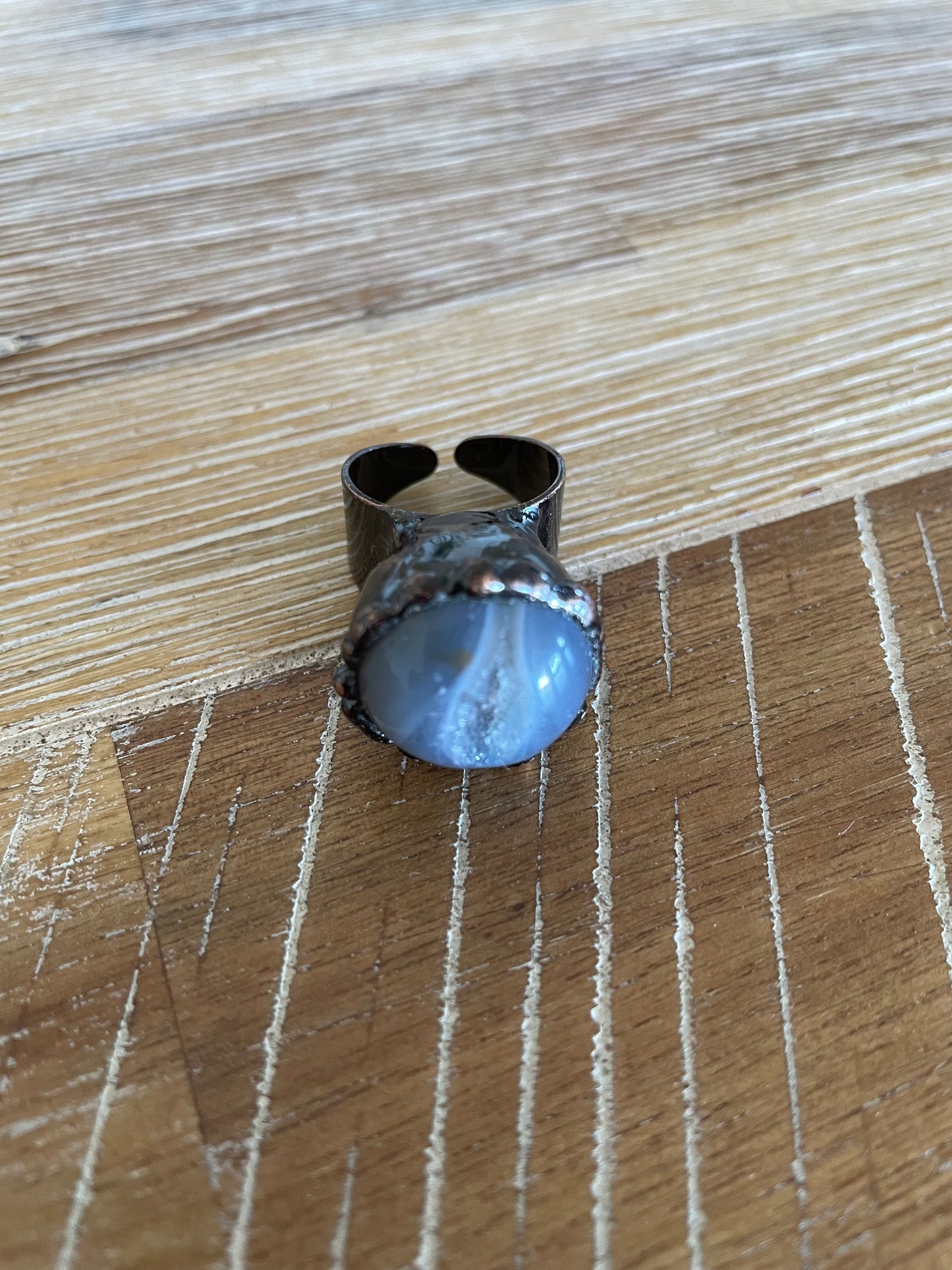 Copper electroplated Ring ~ Agate Ring