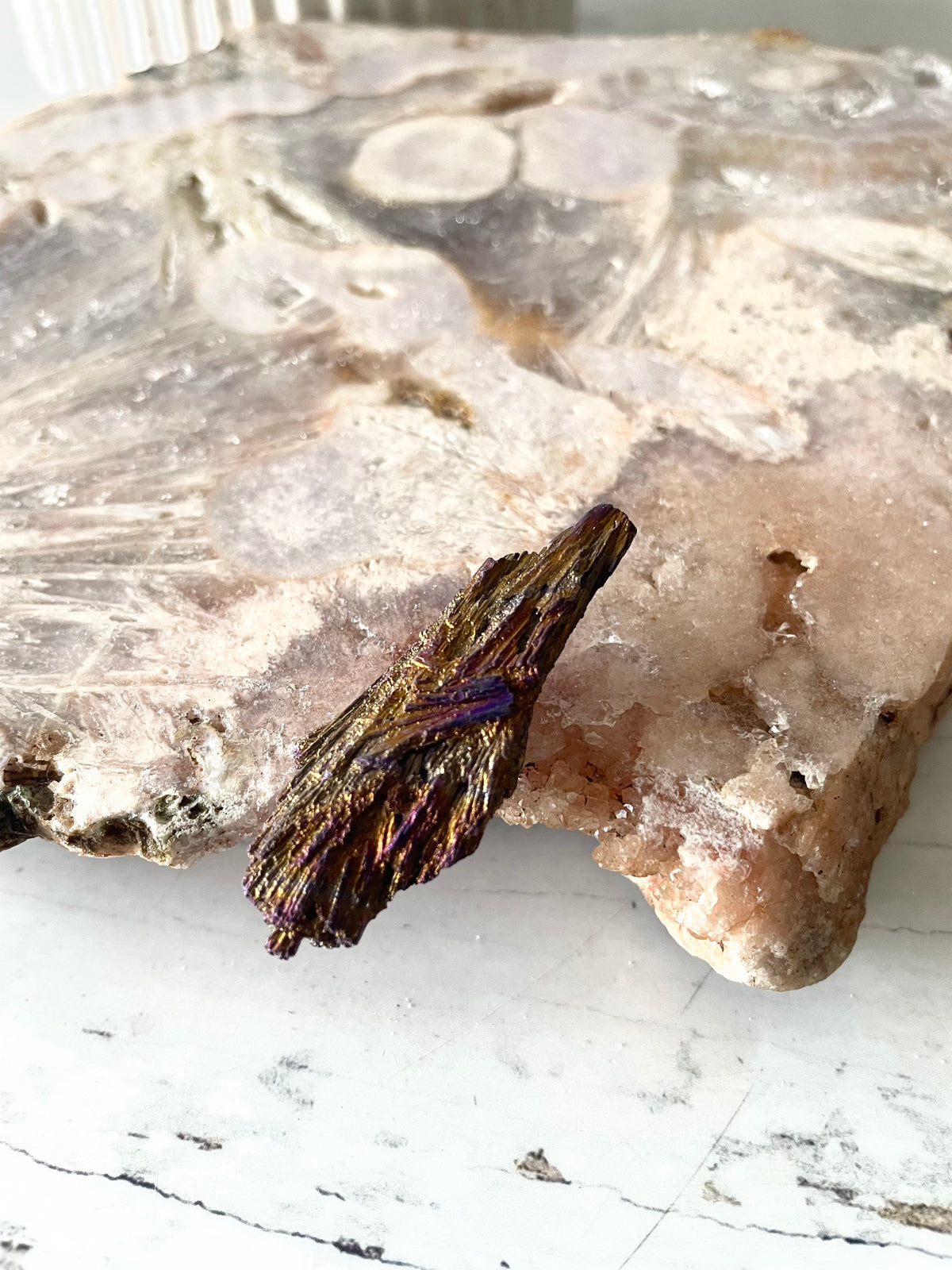 Black Kyanite Titanium Witch Fan/Broom