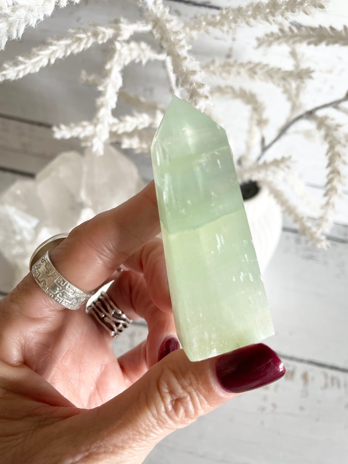 Pistachio Calcite Obelisk