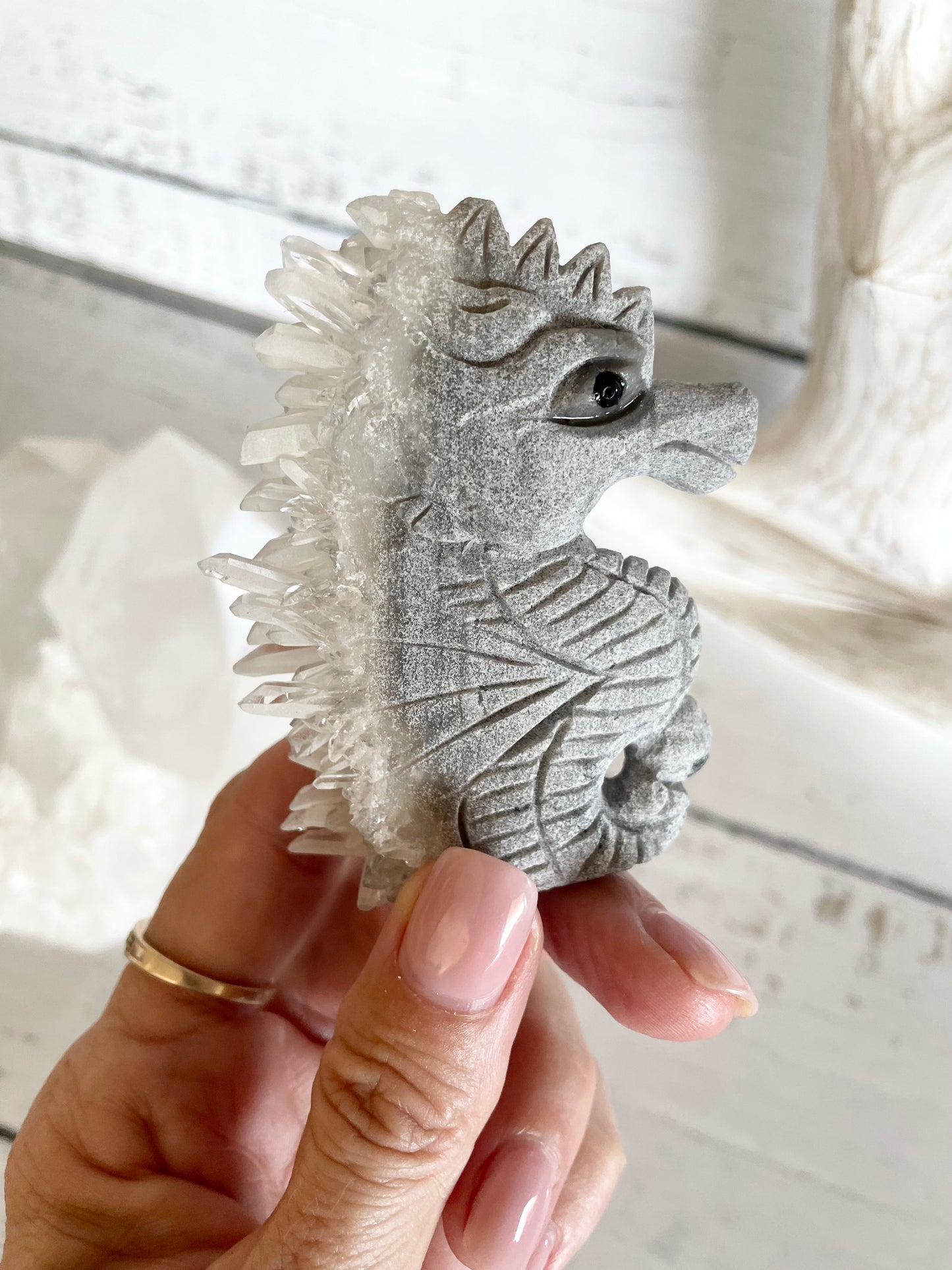 Quartz Sea Horse ~ 10