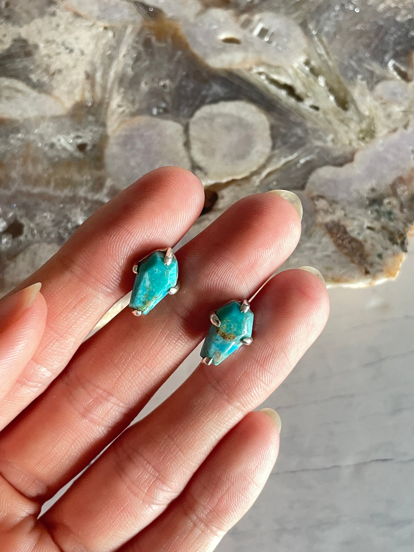 Kingman Turquoise Studs