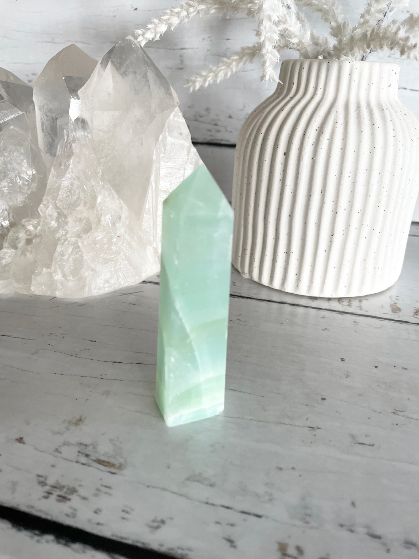 Pistachio Calcite Obelisk