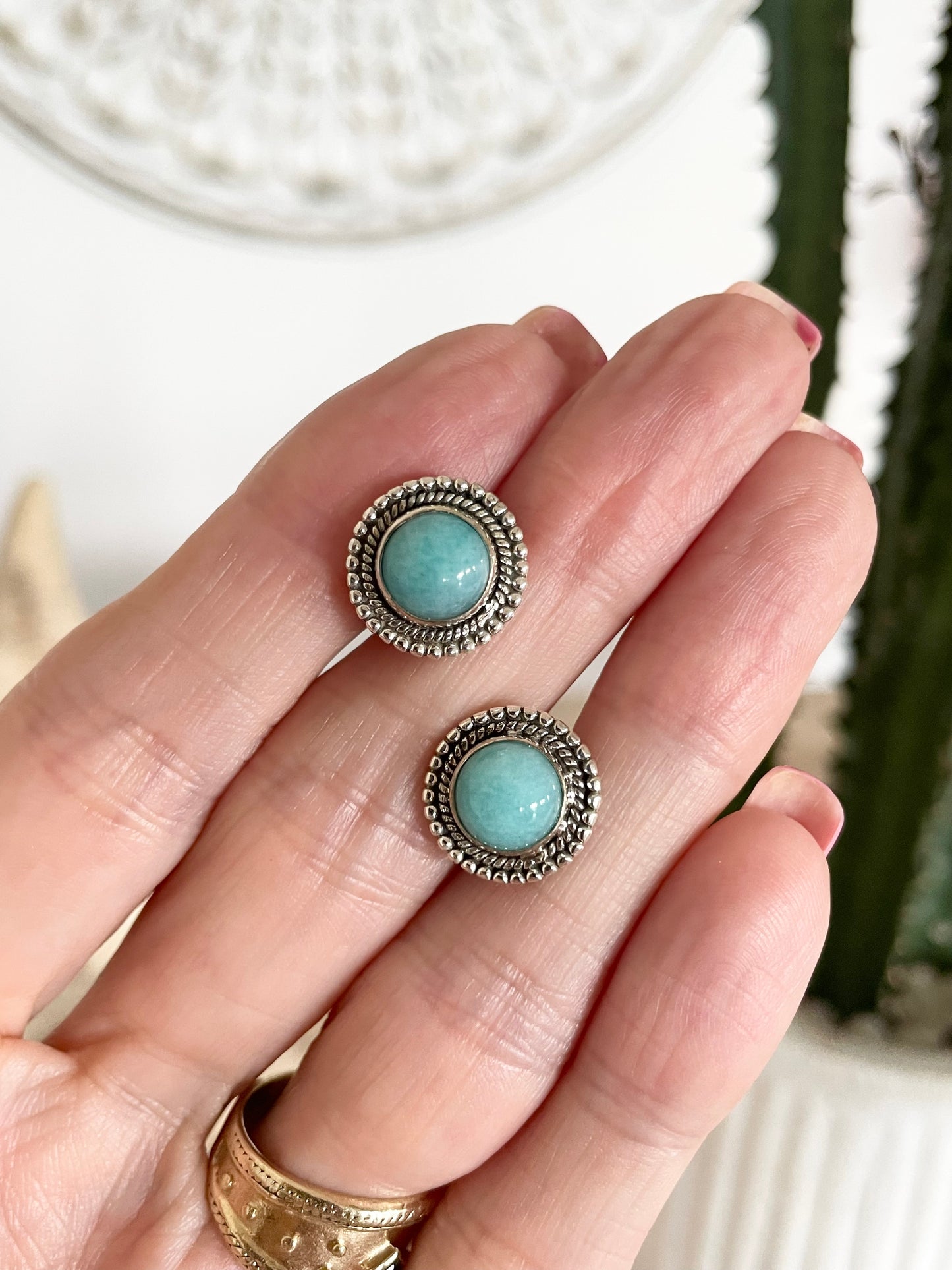 Amazonite Studs