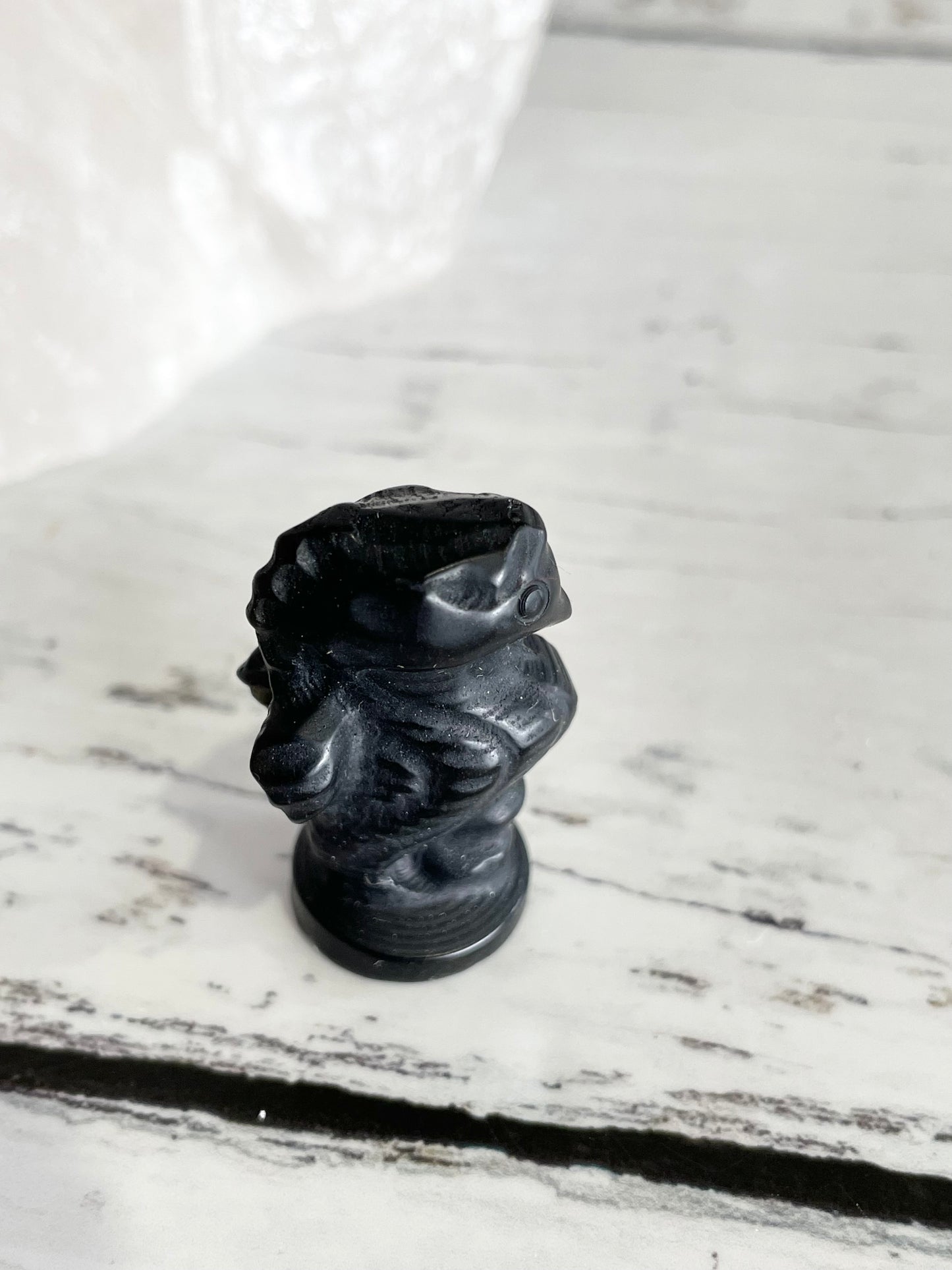 Sea Horse ~ Black Obsidian