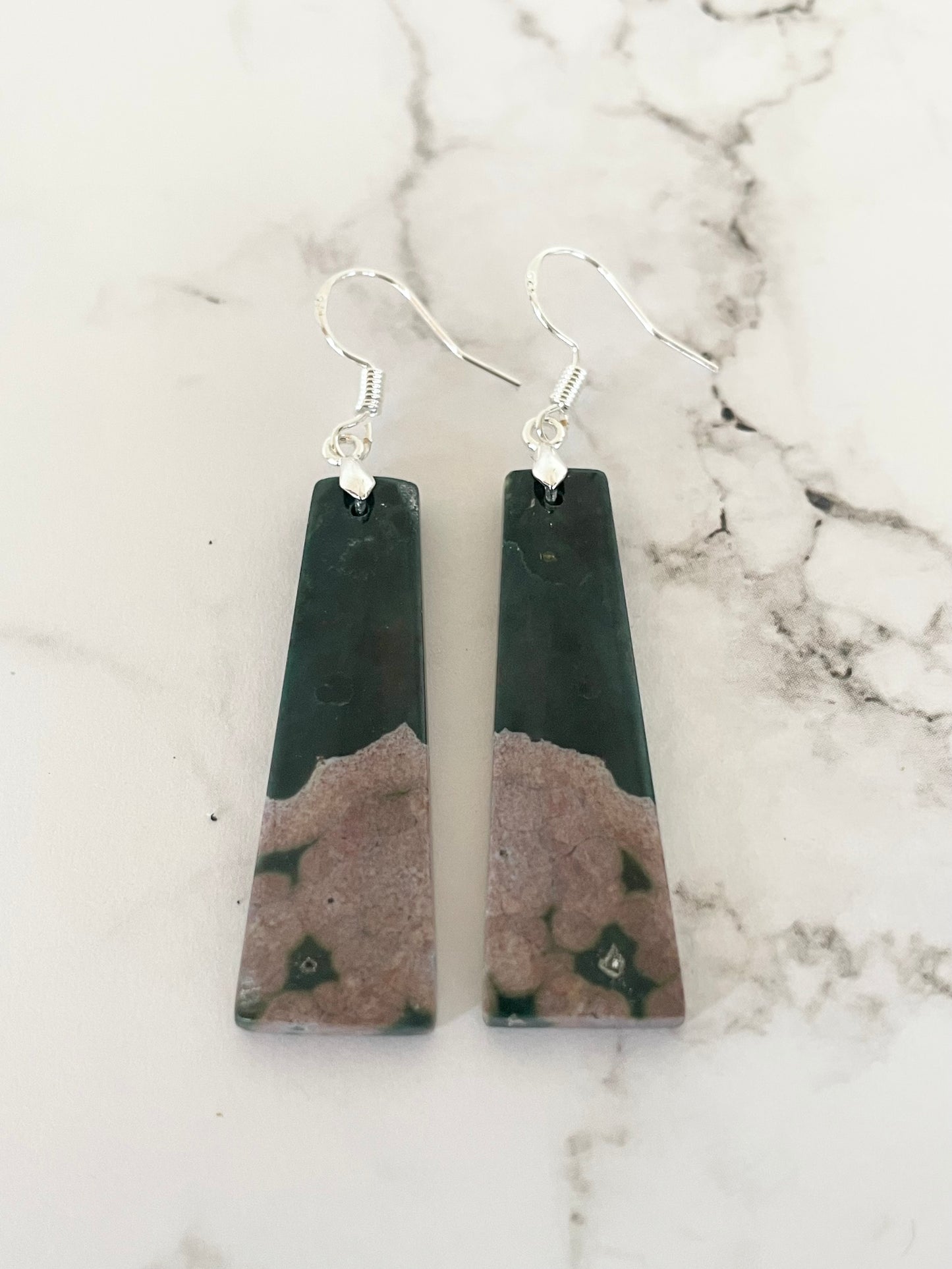 Sweetgrass Studio - Ocean Jasper Dangles