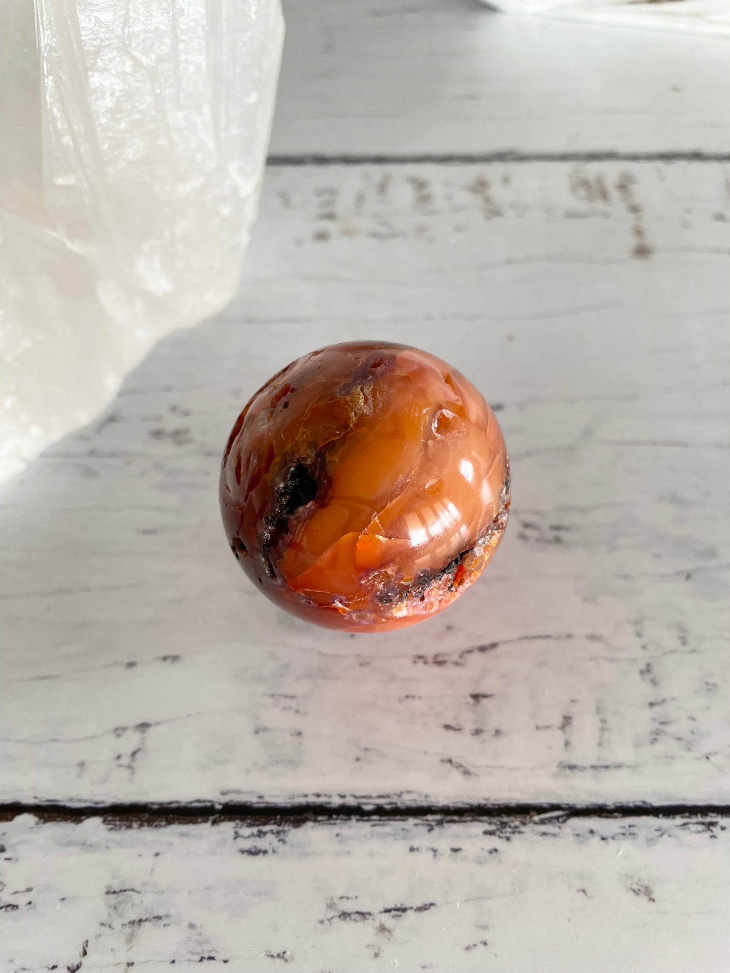 Carnelian Sphere Includes Holder