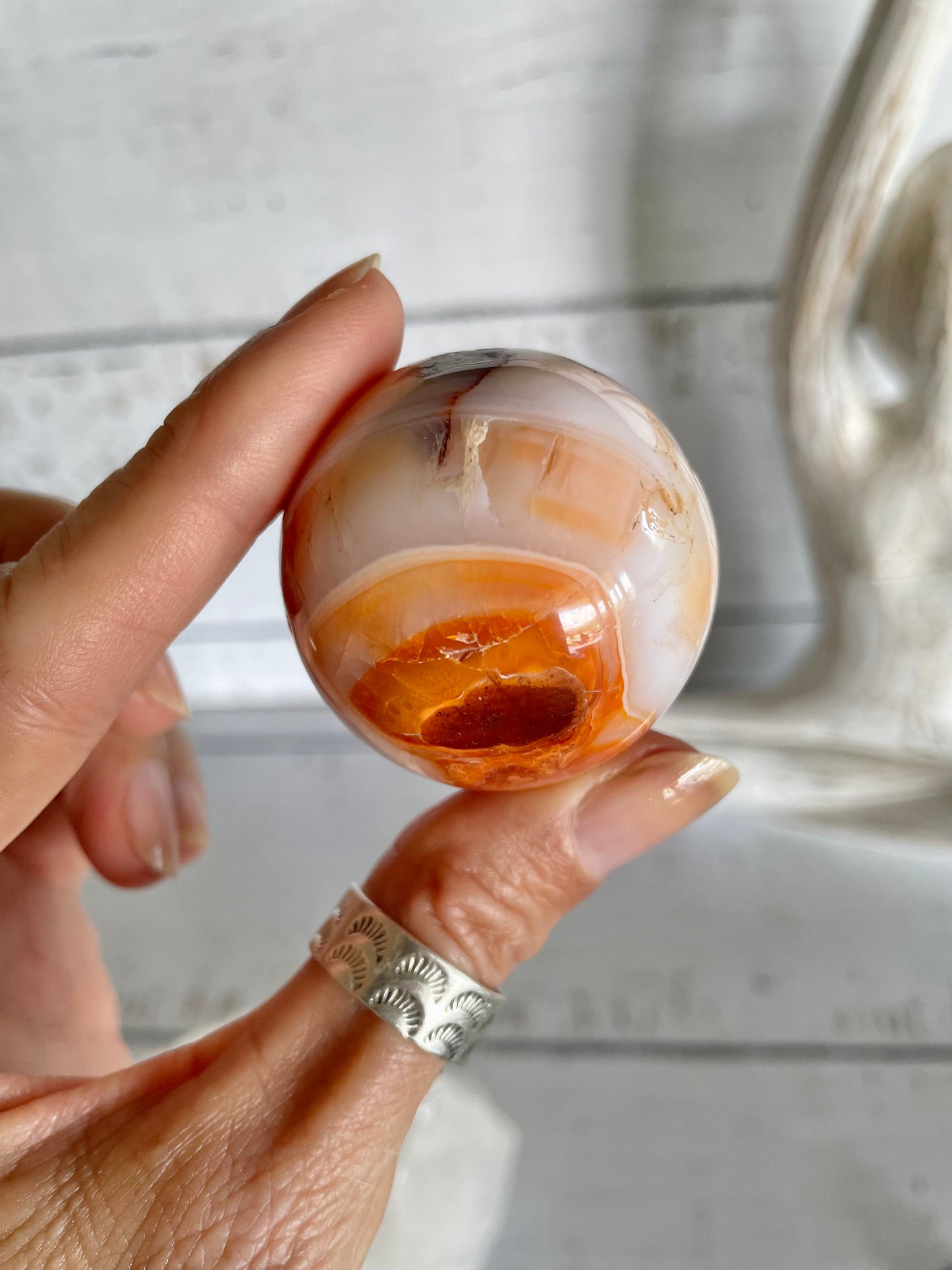 Carnelian Sphere Includes Holder