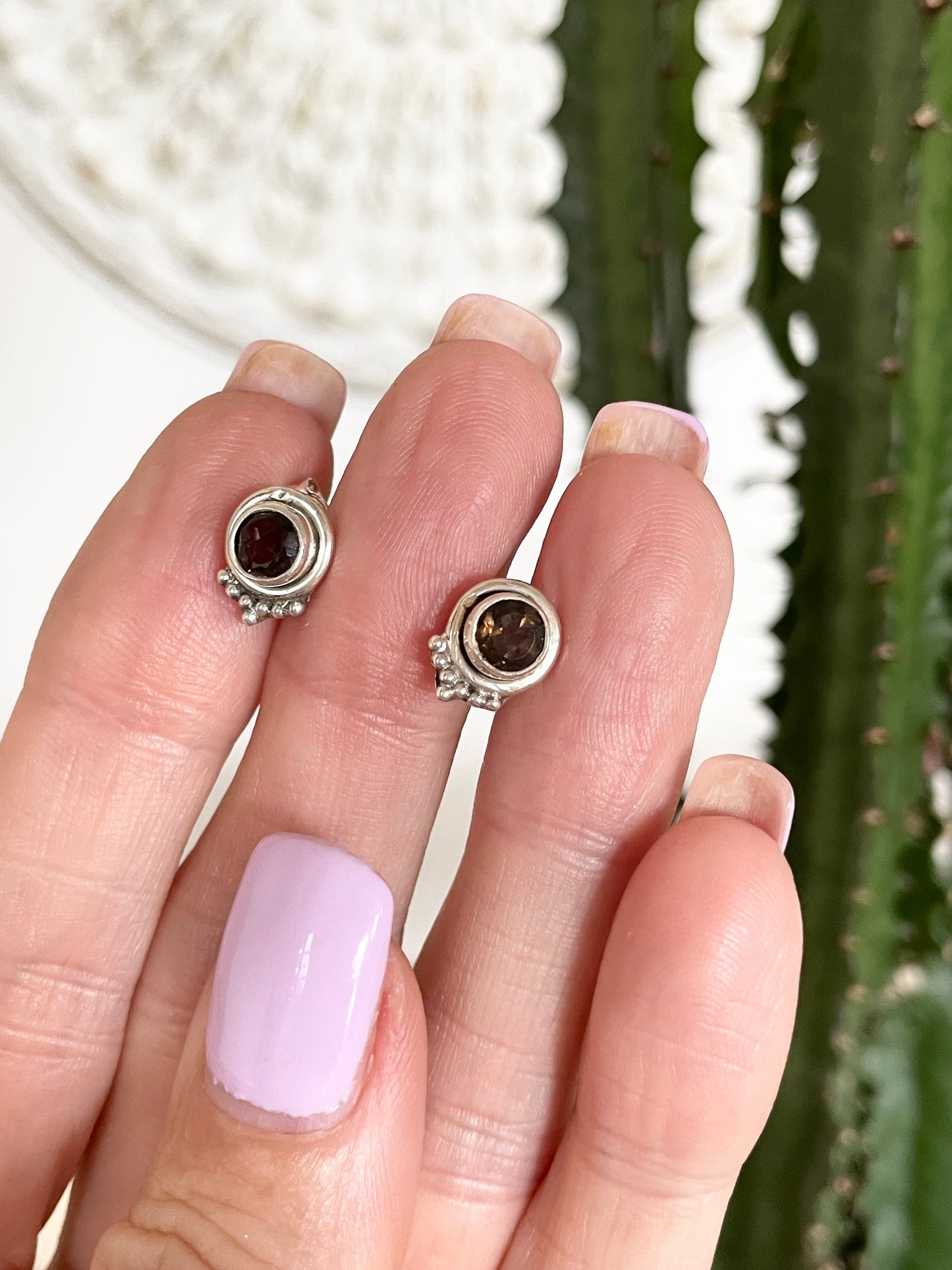 Smoky Quartz Studs