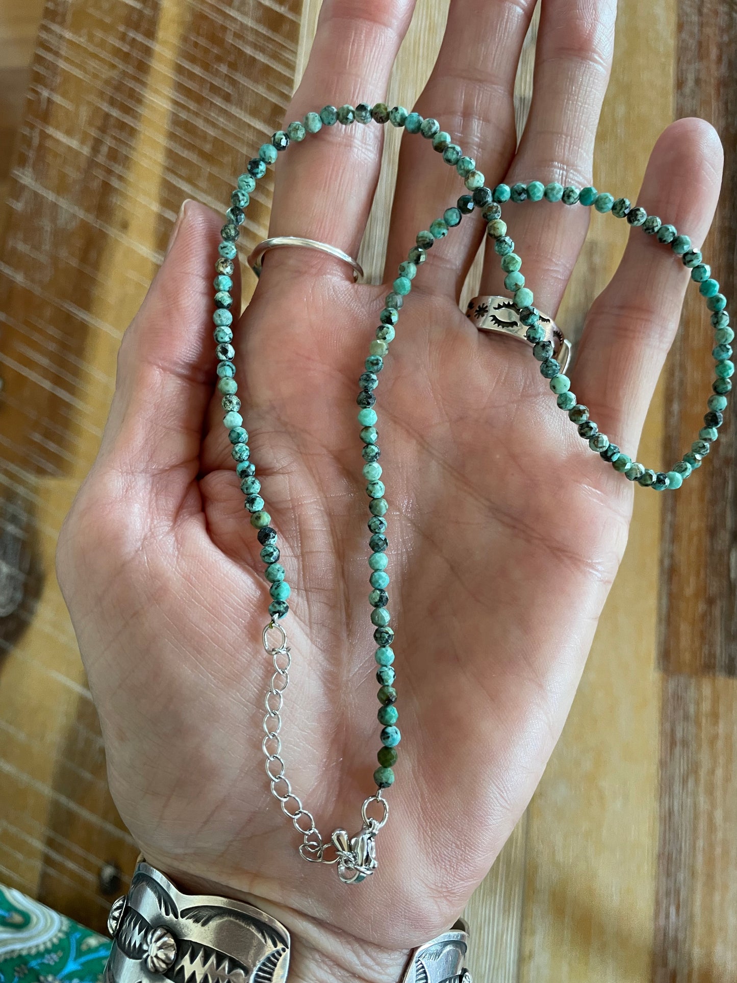 African Turquoise ~ Faceted necklace
