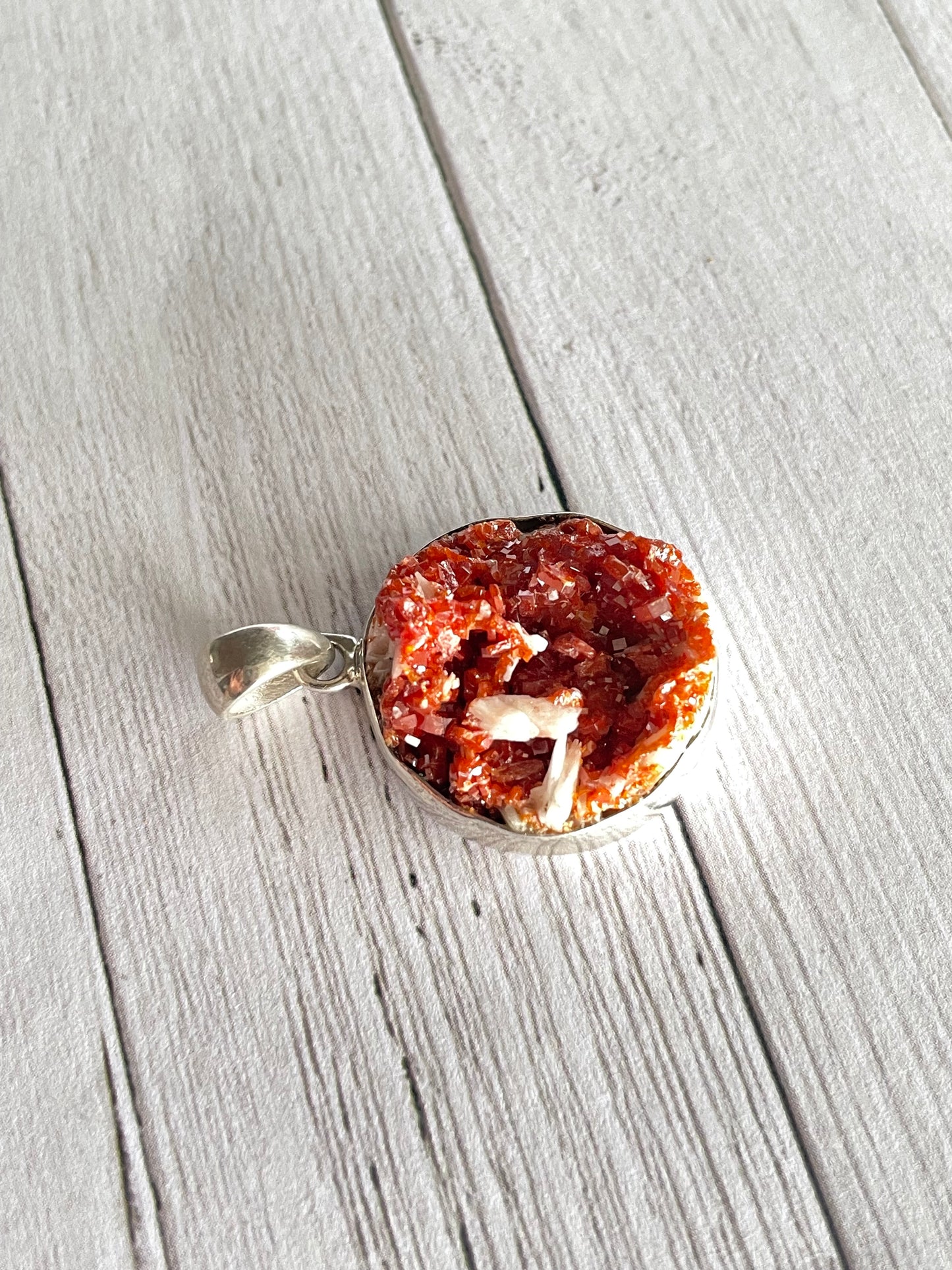 Johnstonite /Vanadinite Raw Pendant