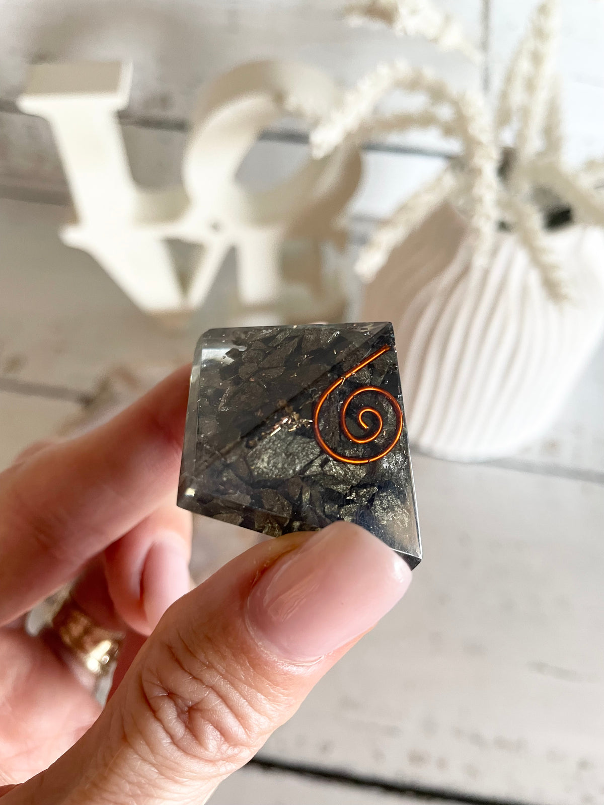 Orgone pyramid ~ Labradorite