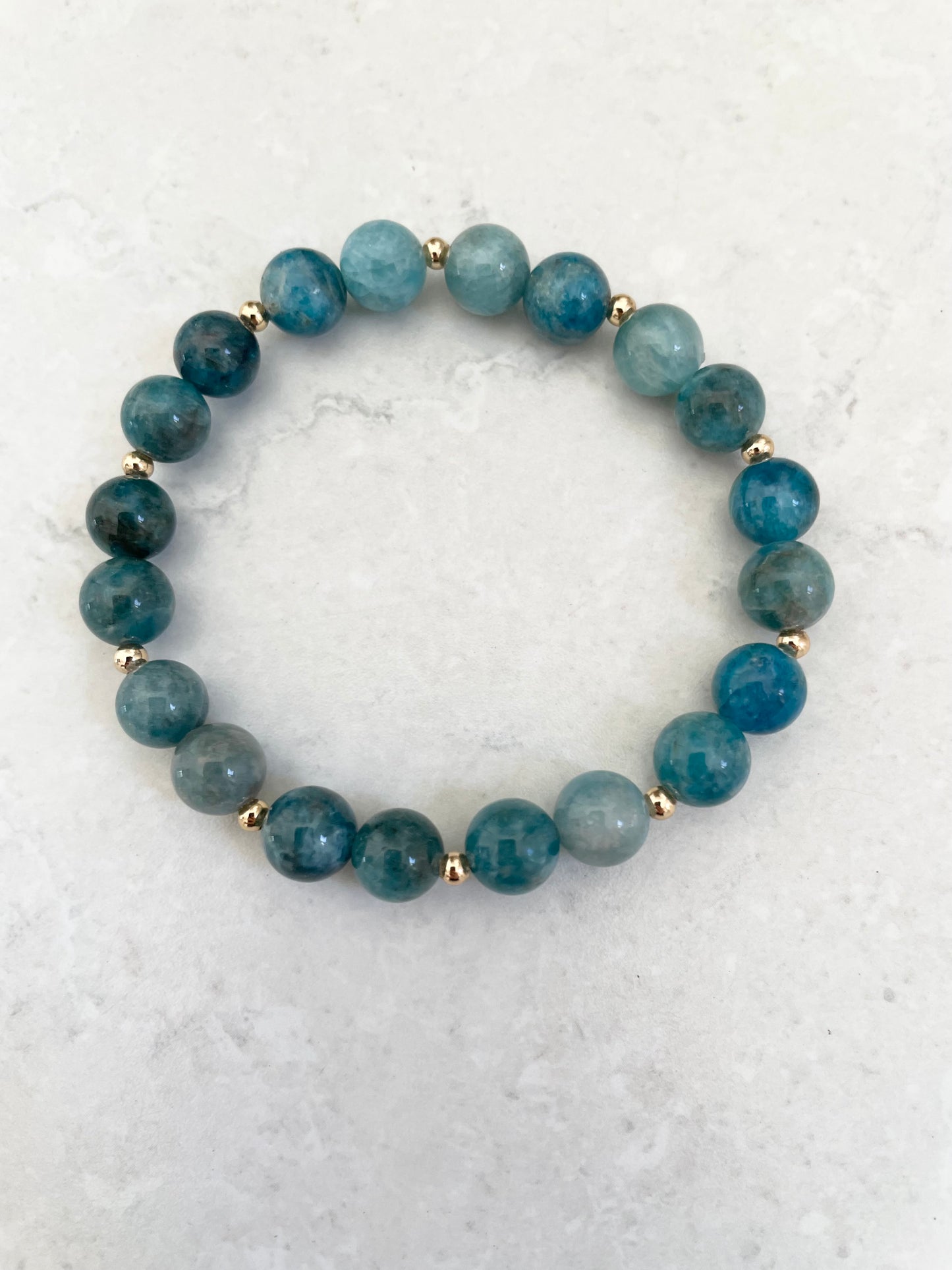 Apatite/Gold Healing Bracelet