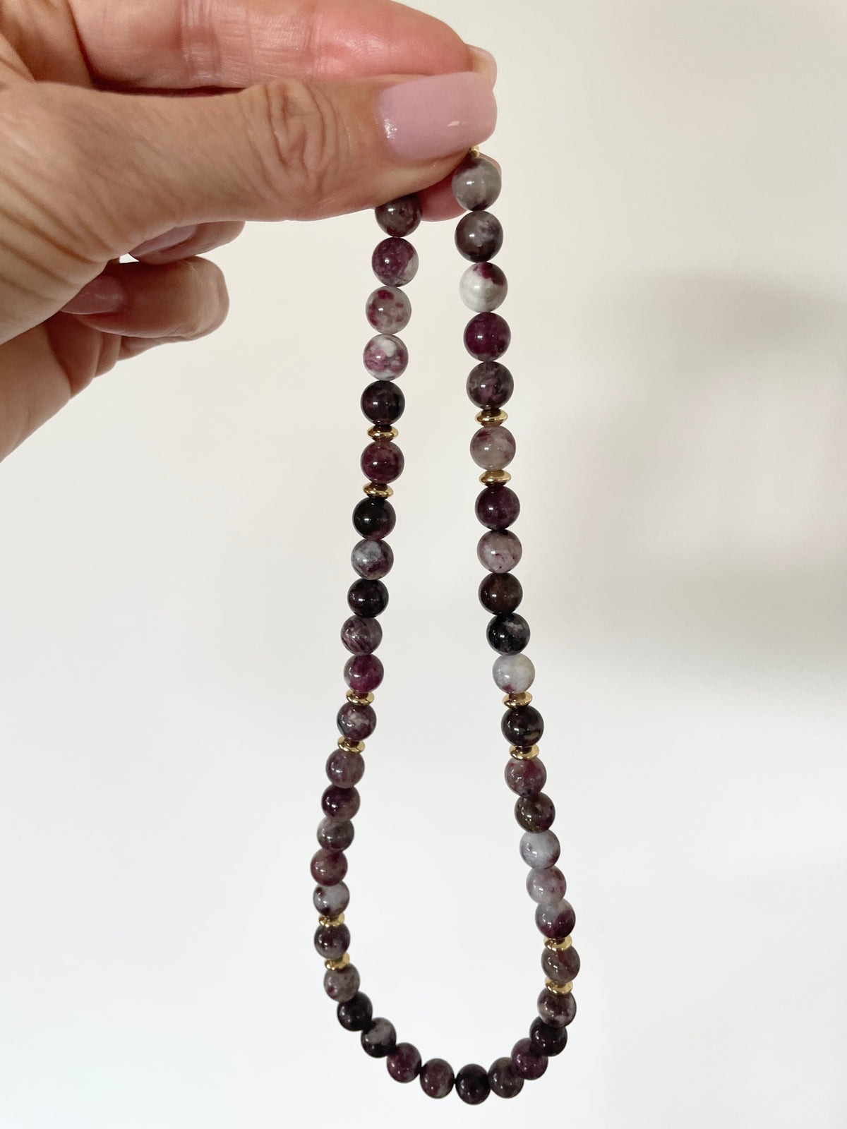 Made by Wayne ~ Rhodonite beaded necklace