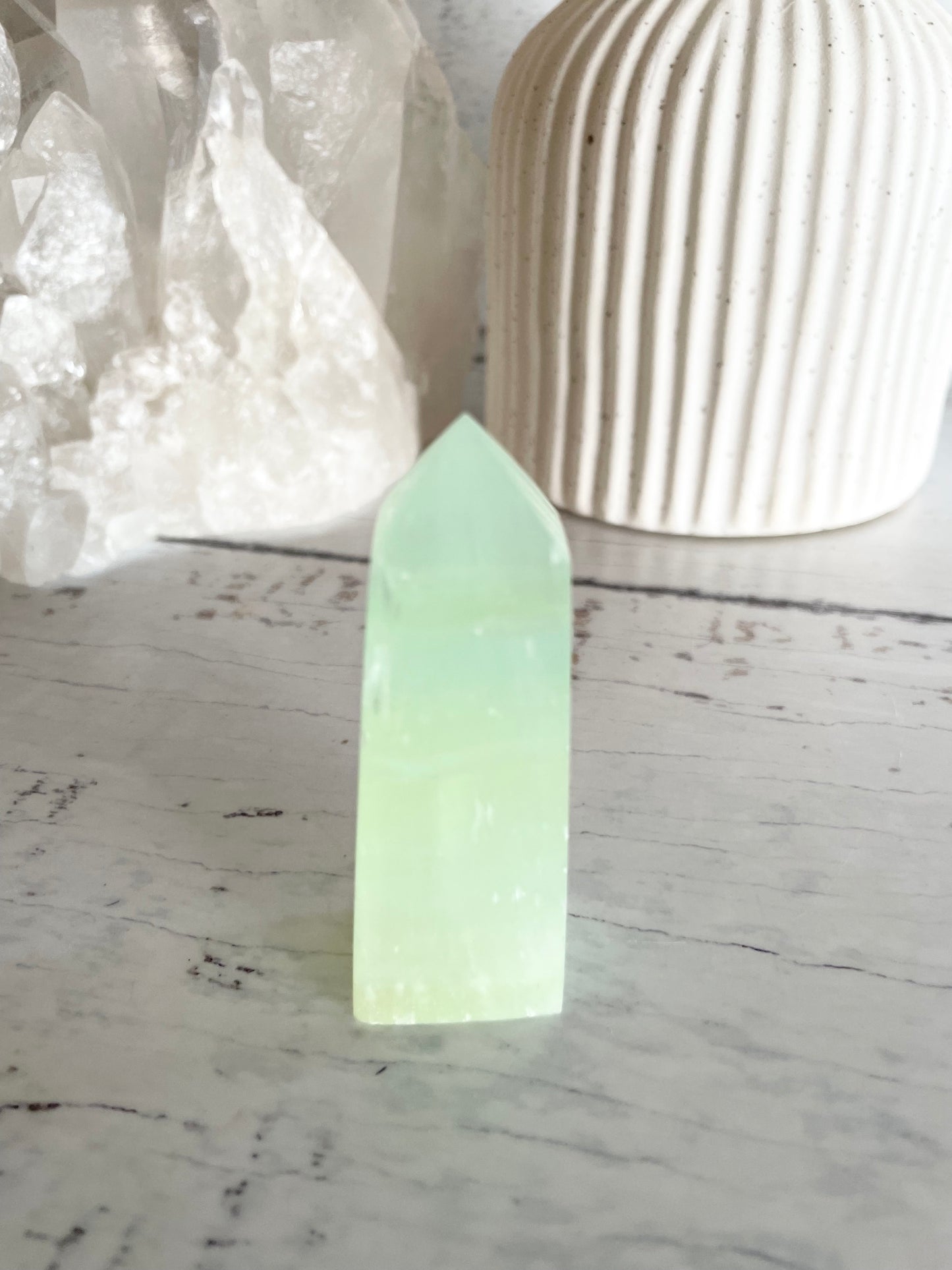 Pistachio Calcite Obelisk
