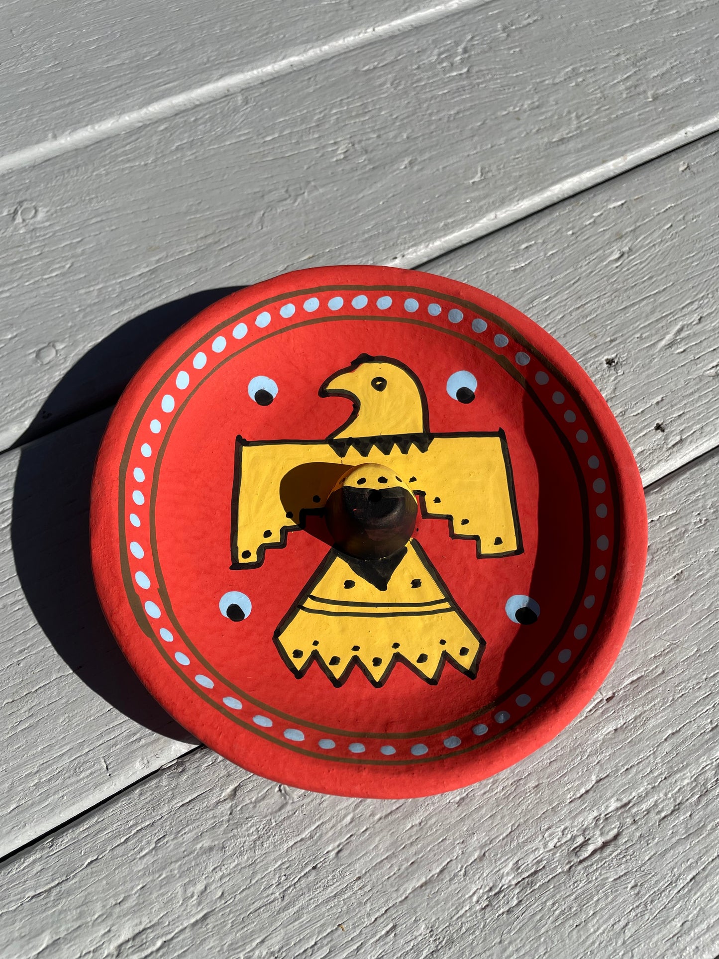 Terracotta Thunderbird - incense holder
