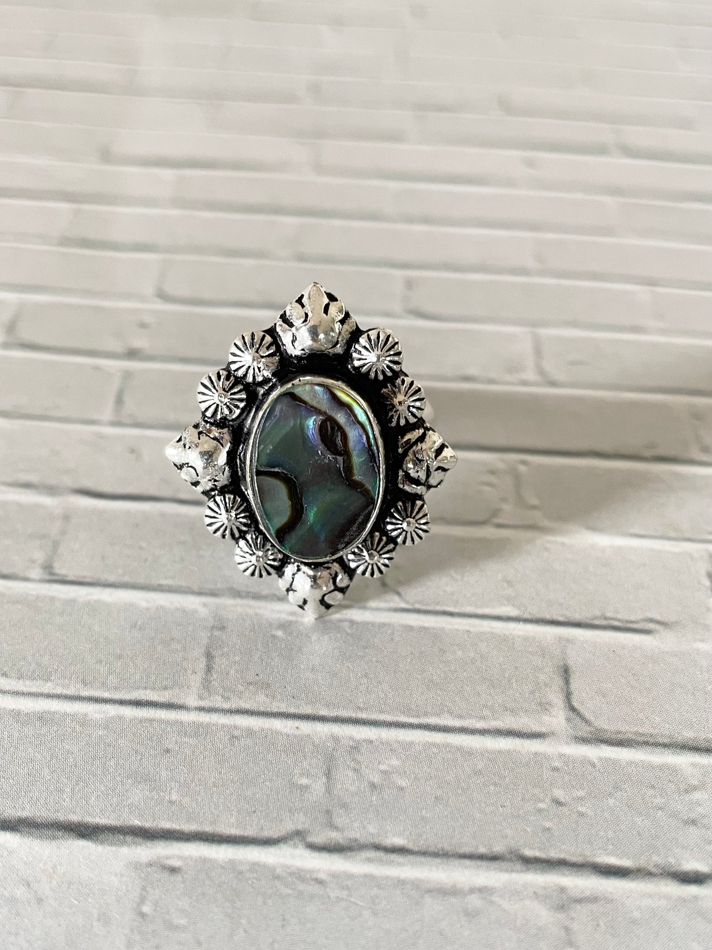Abalone Shell Ring ~ size 7.5