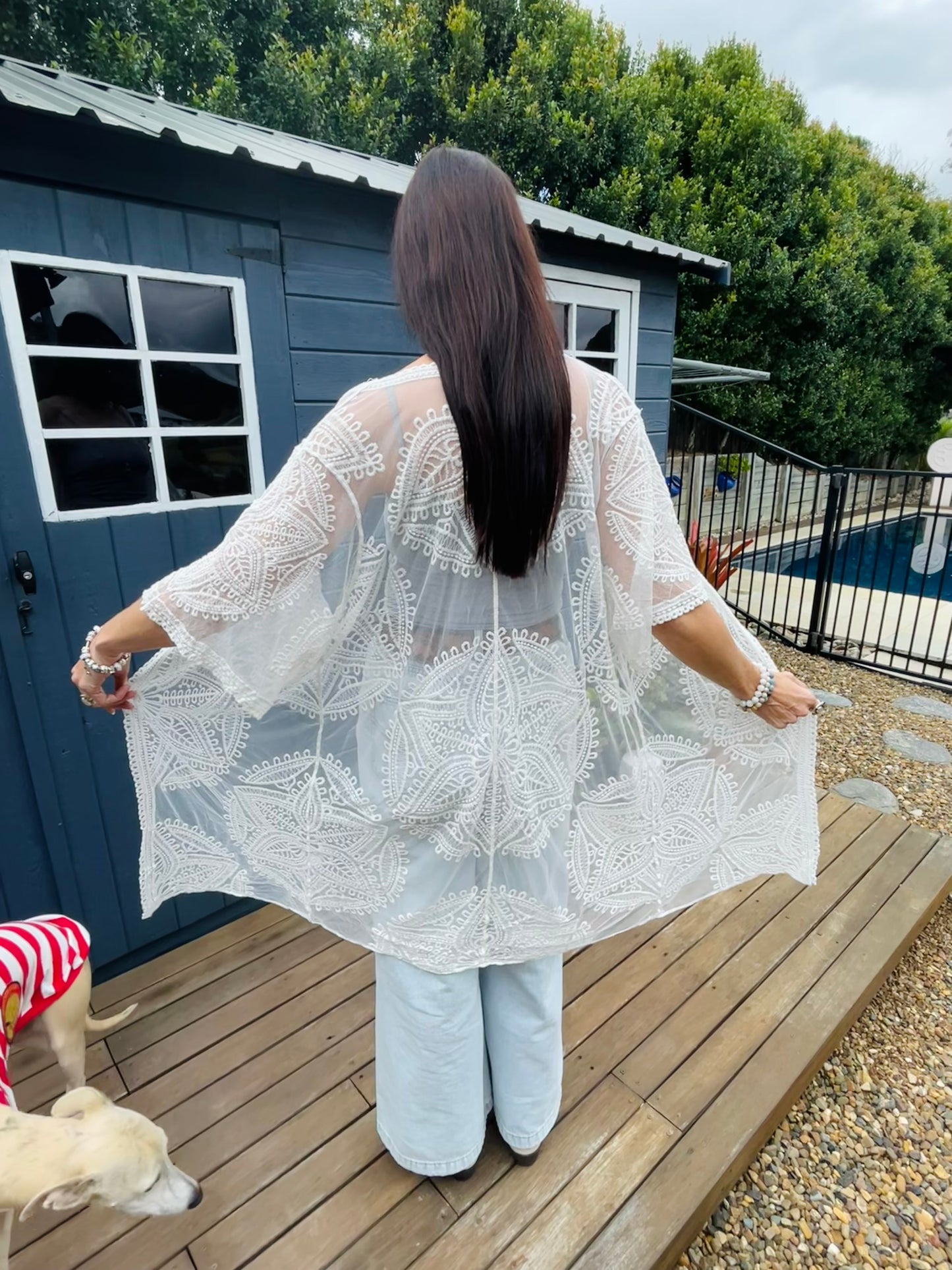 White Lace Duster ~ one size 6-16