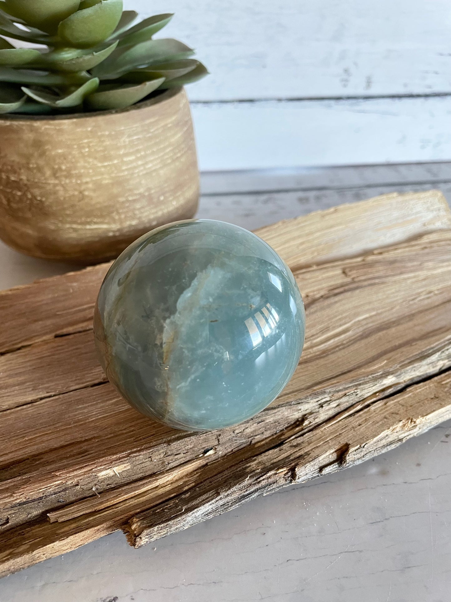 Blue Onyx Sphere Includes Holder