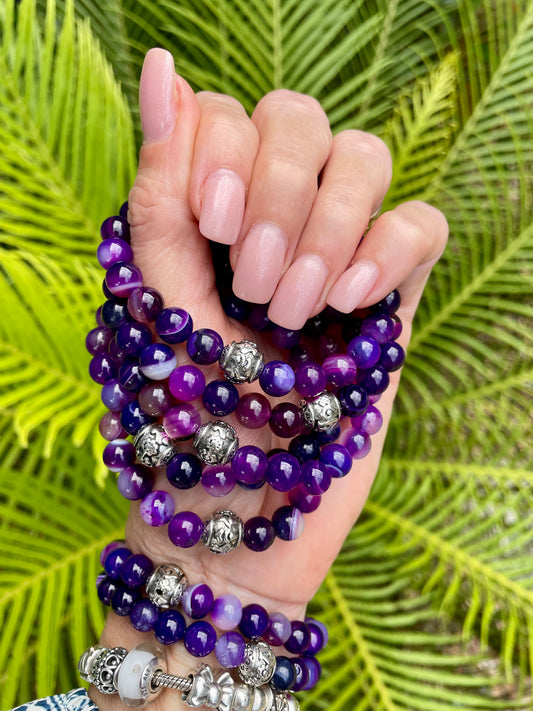 Purple Agate Healing Bracelet