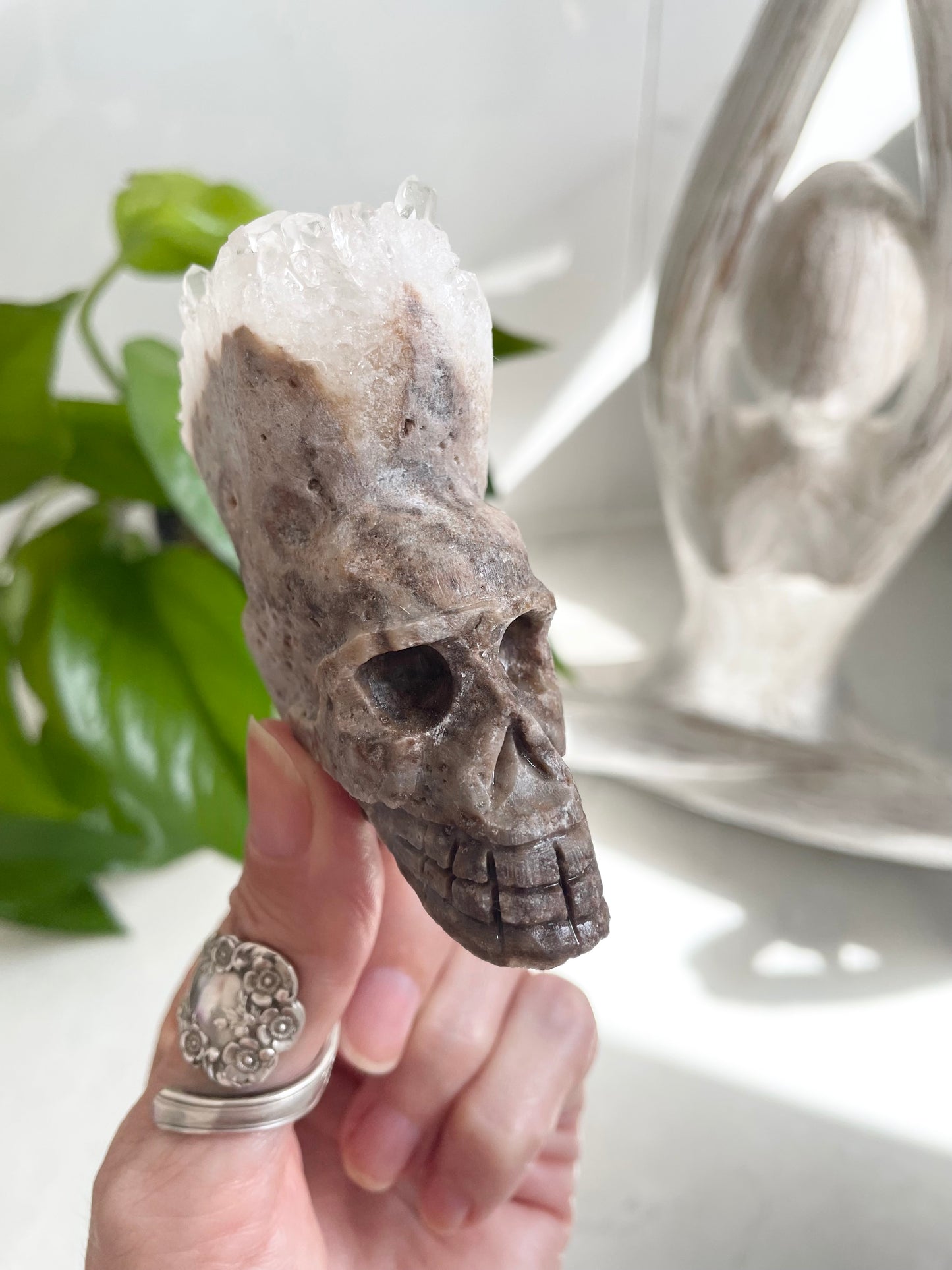 Mohawk Quartz Skull