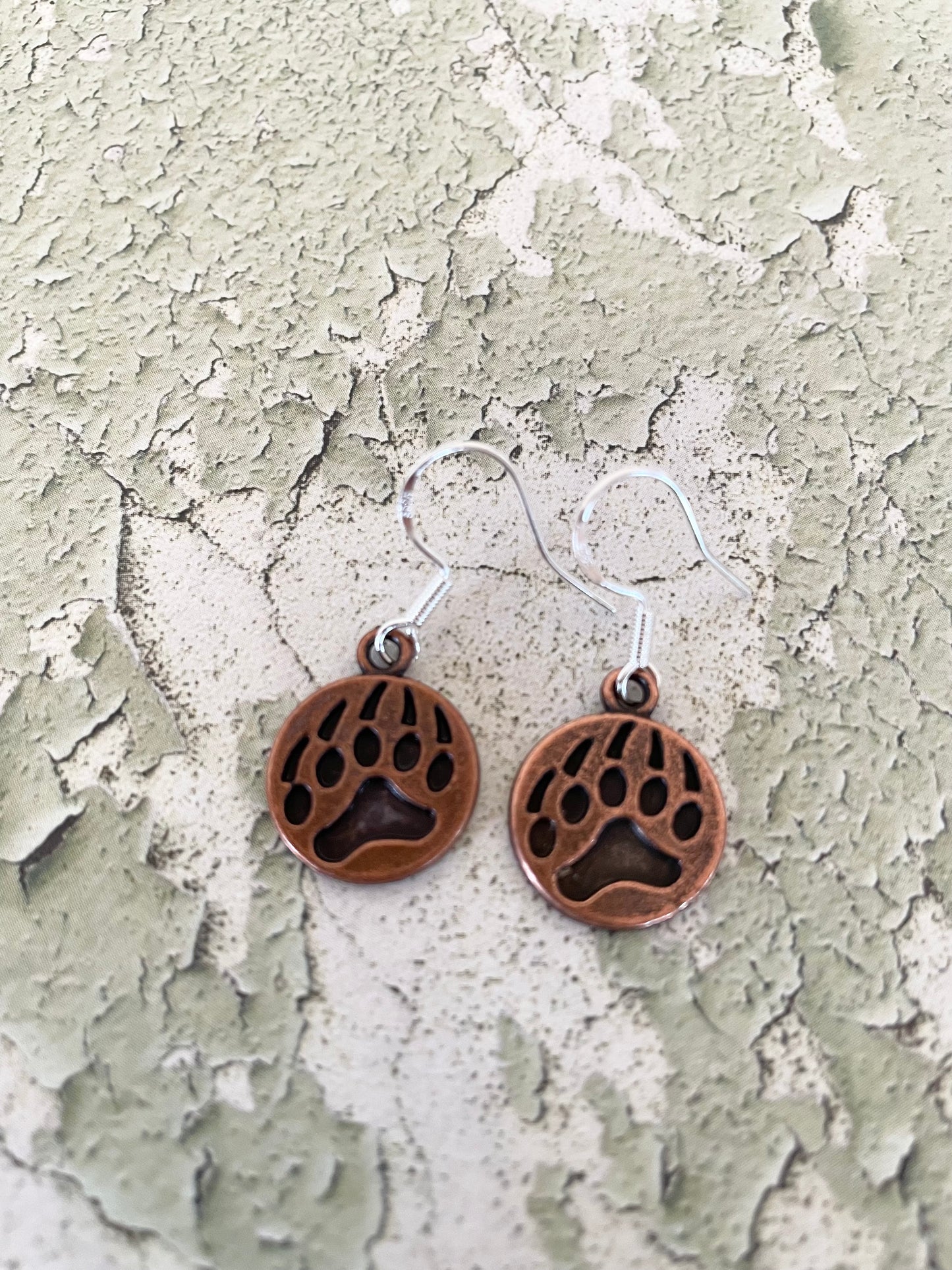 Copper Dangles - Bear Paw