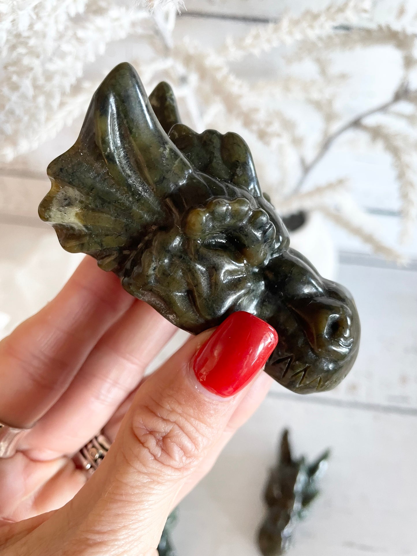 Jade Dragon Skull