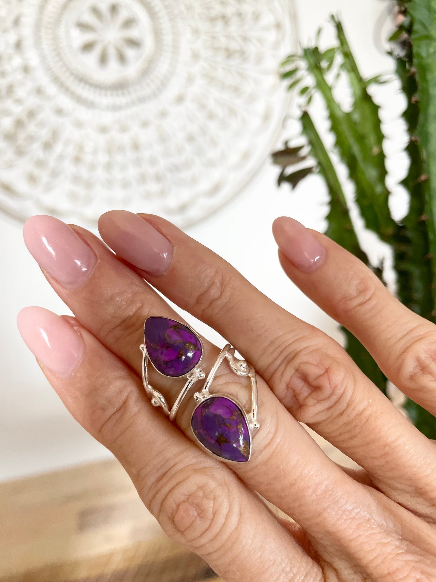 Copper Turquoise Ring - Size 7.5